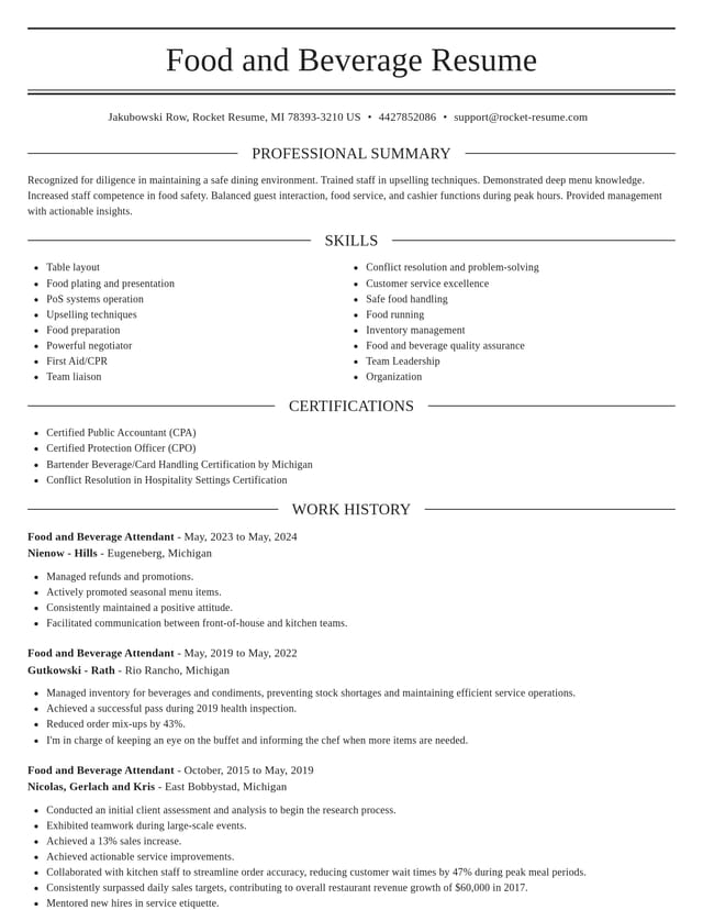 Elegant resume template