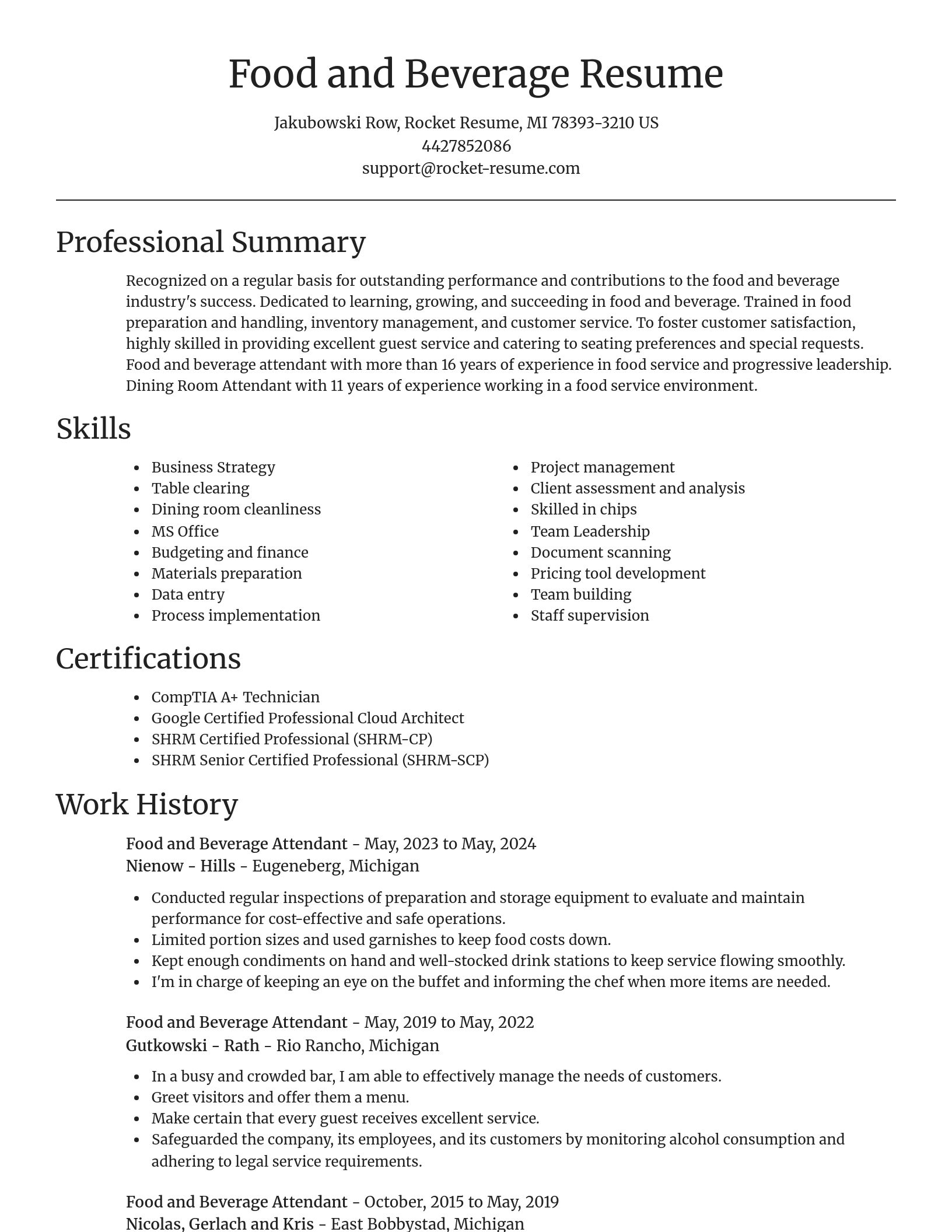 Focal Point resume template