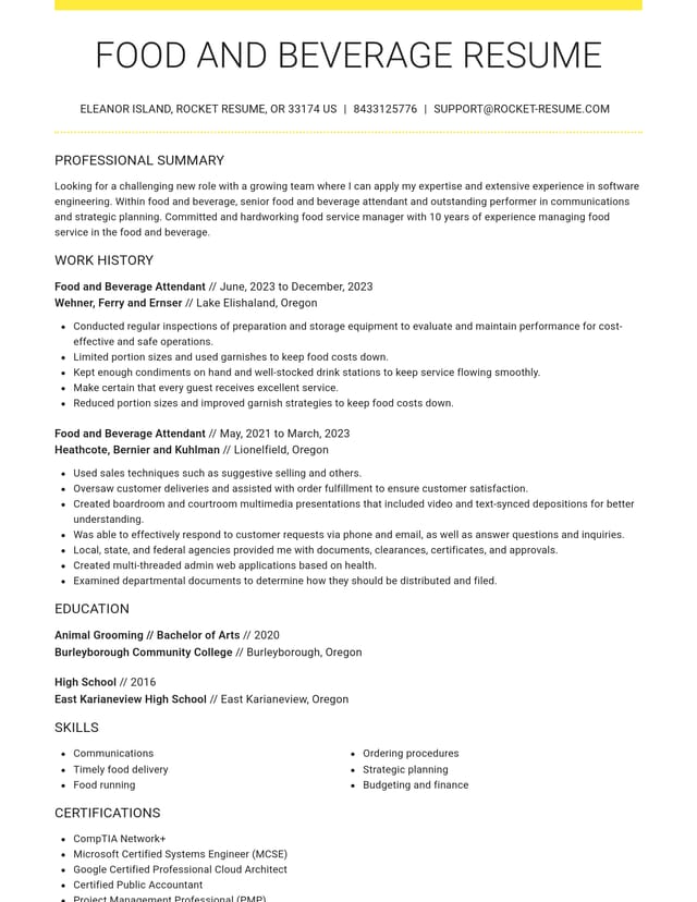 Grand resume template