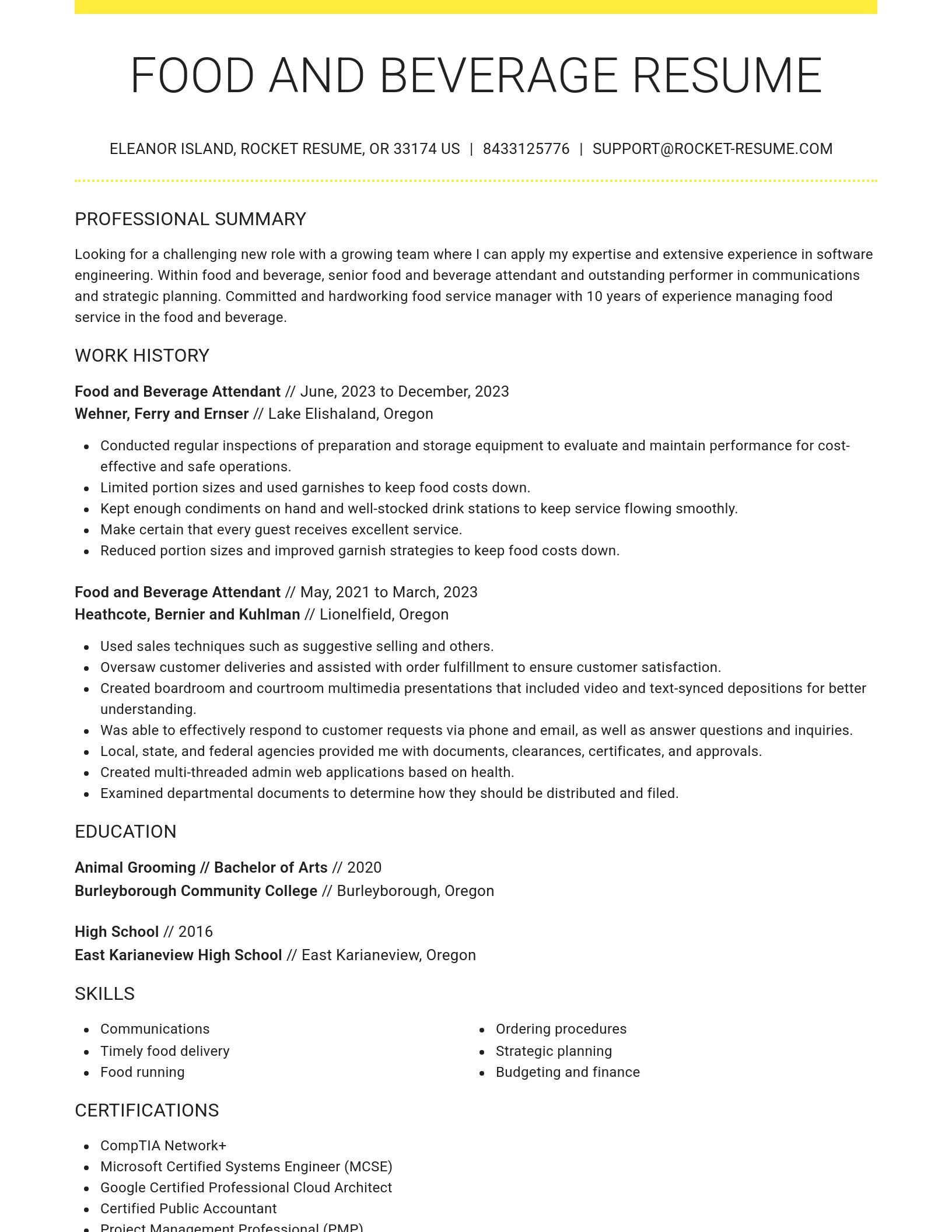 Grand resume template