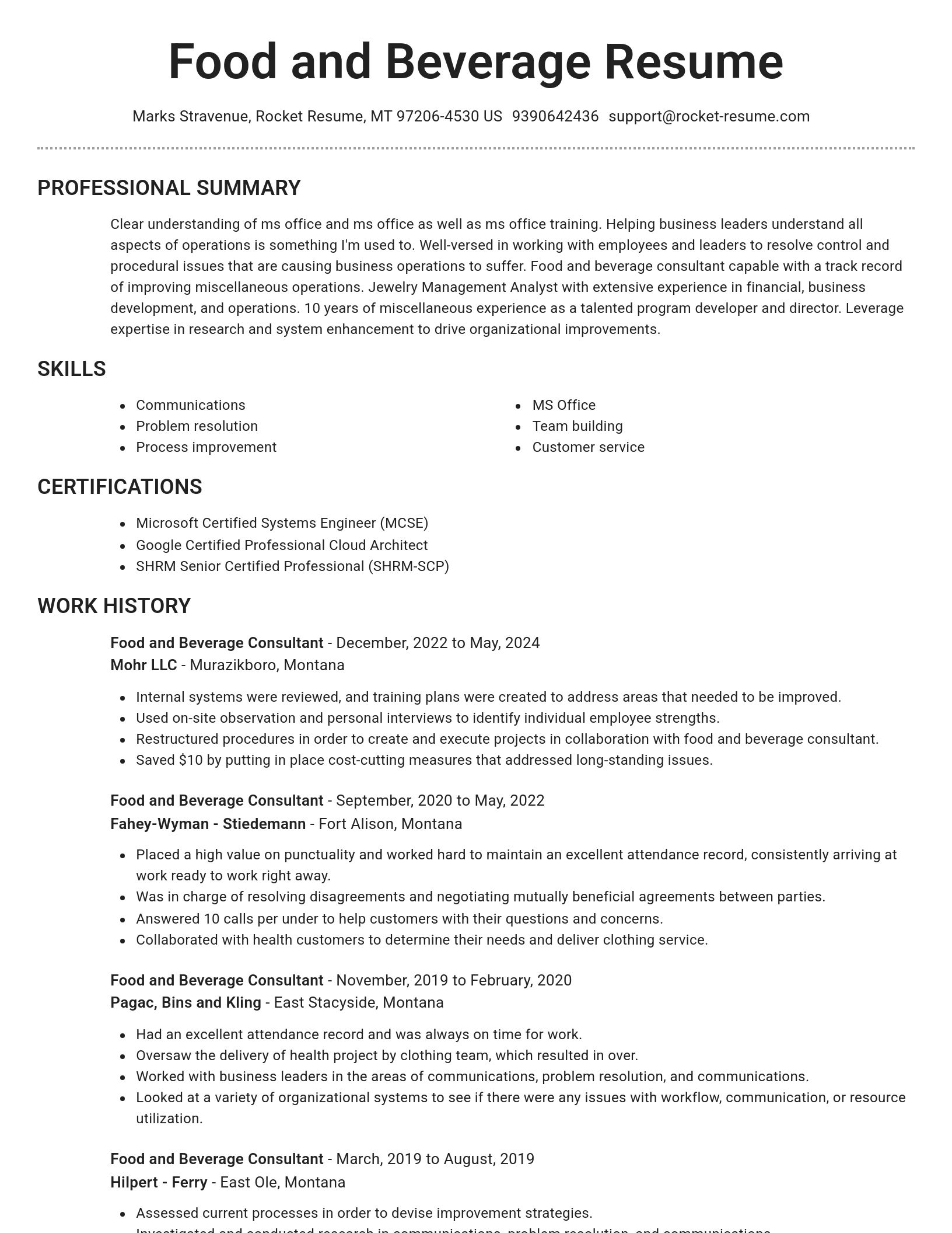 Brilliant resume template