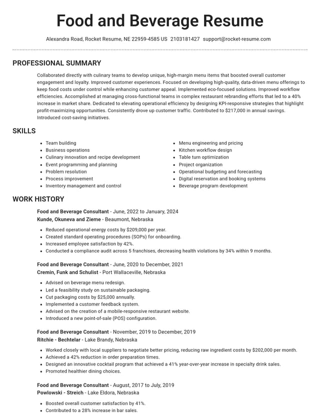 Brilliant resume template