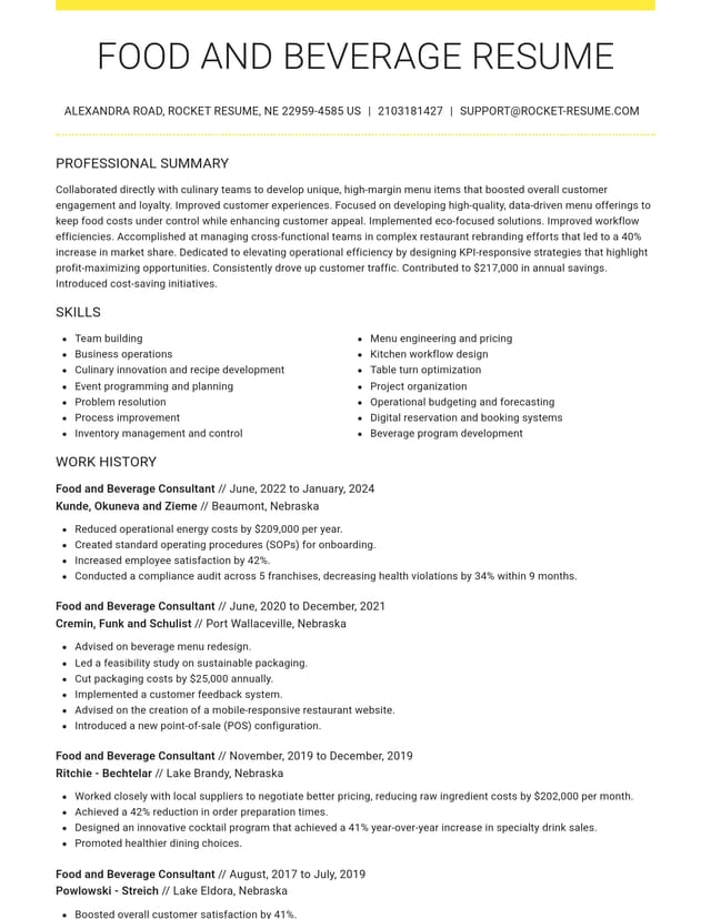 Grand resume template