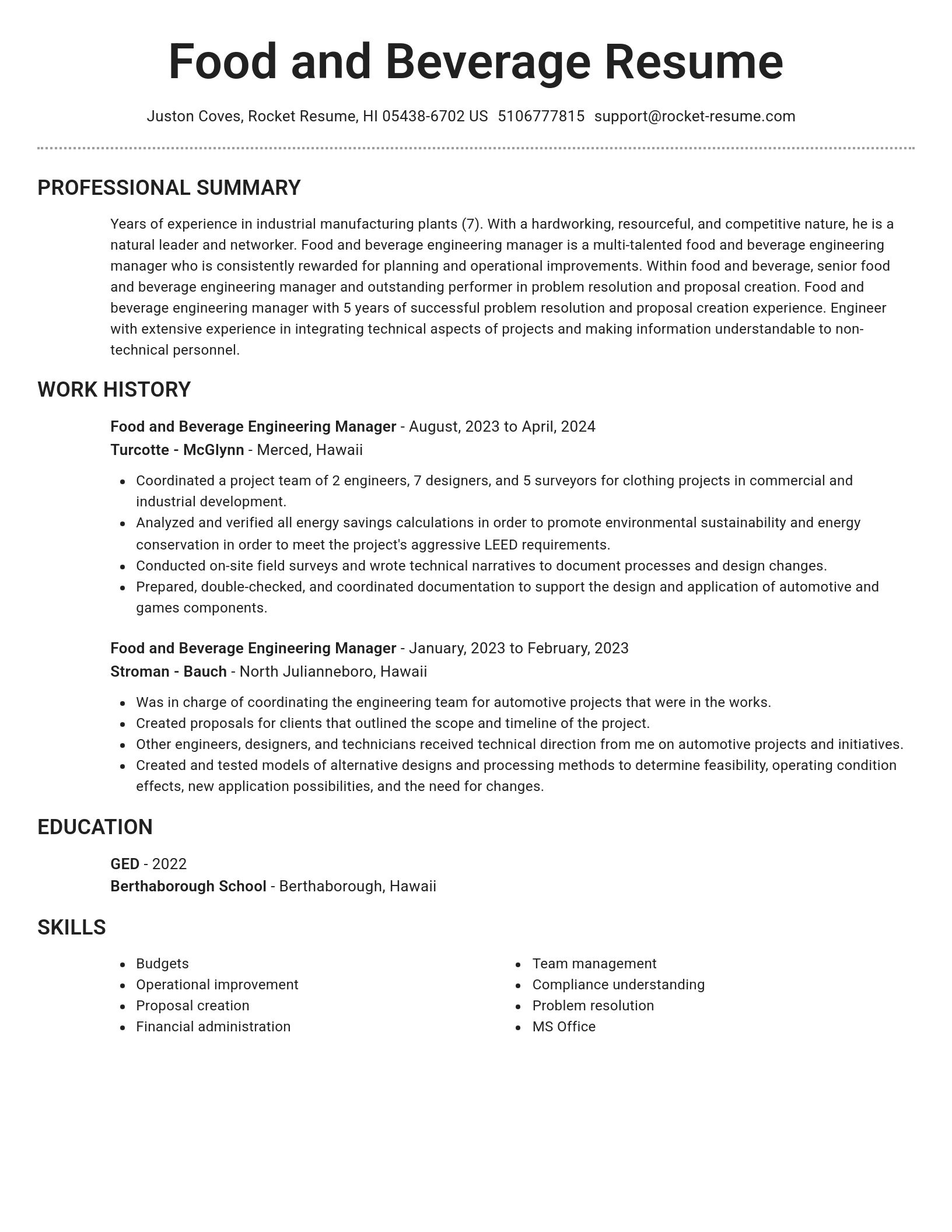Brilliant resume template