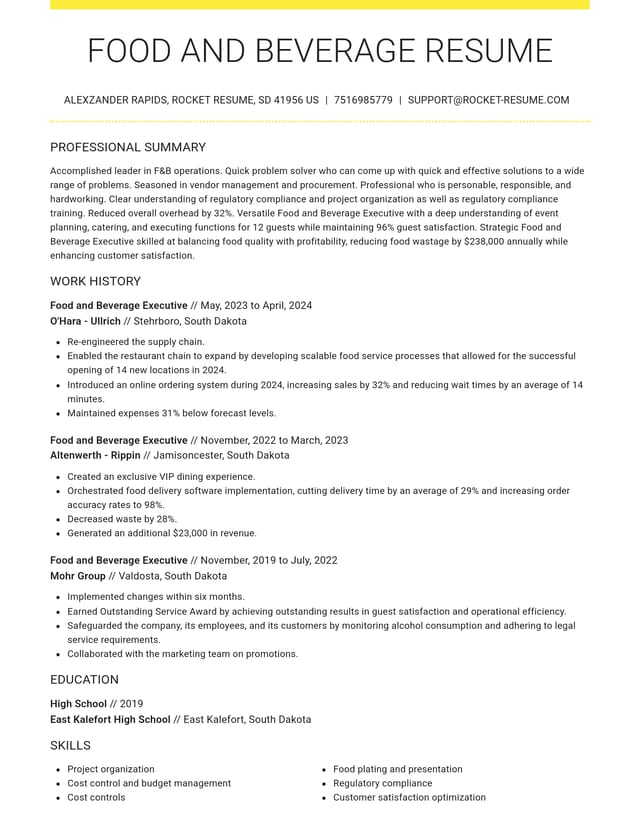 Grand resume template