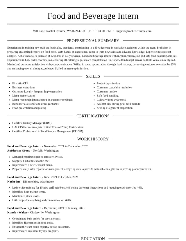 Elegant resume template