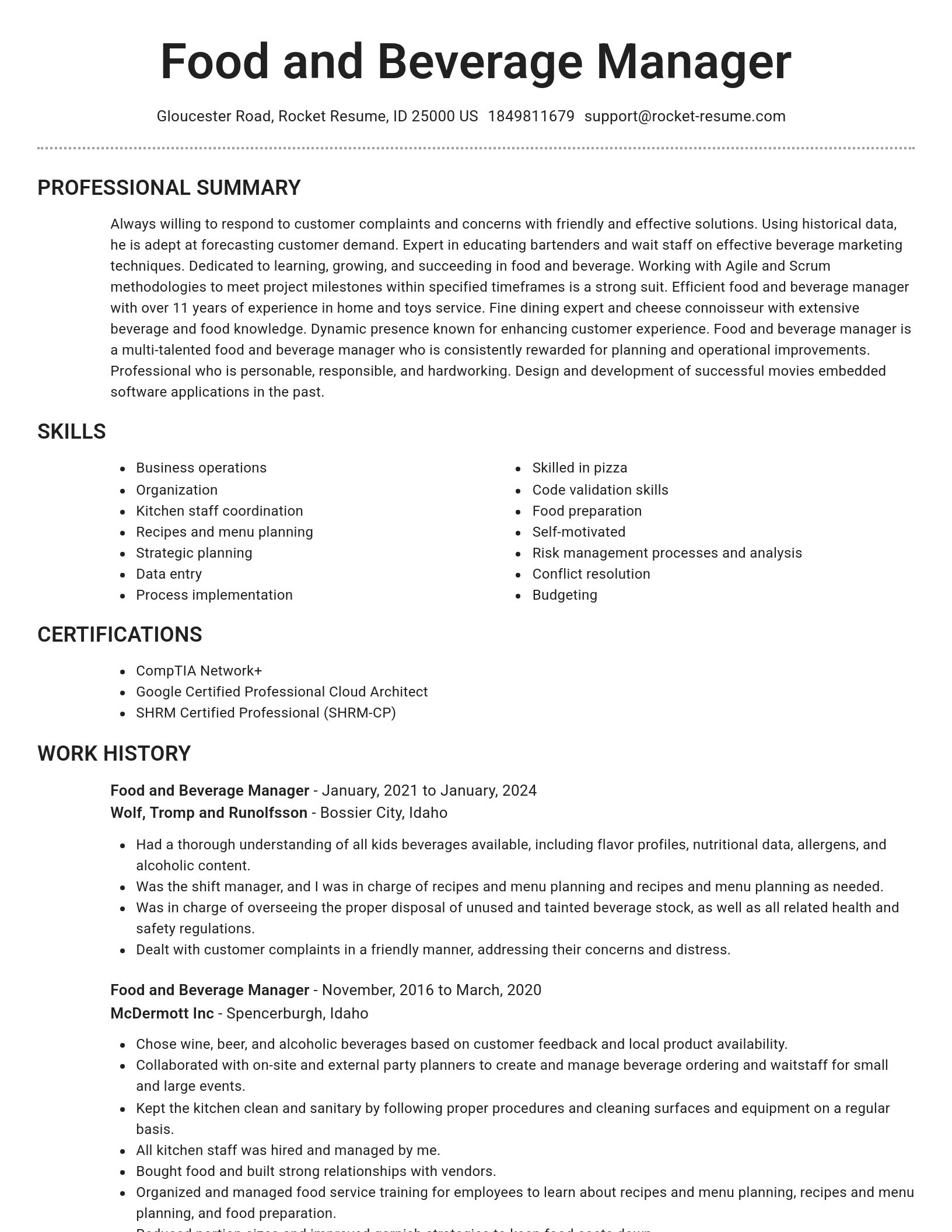Brilliant resume template