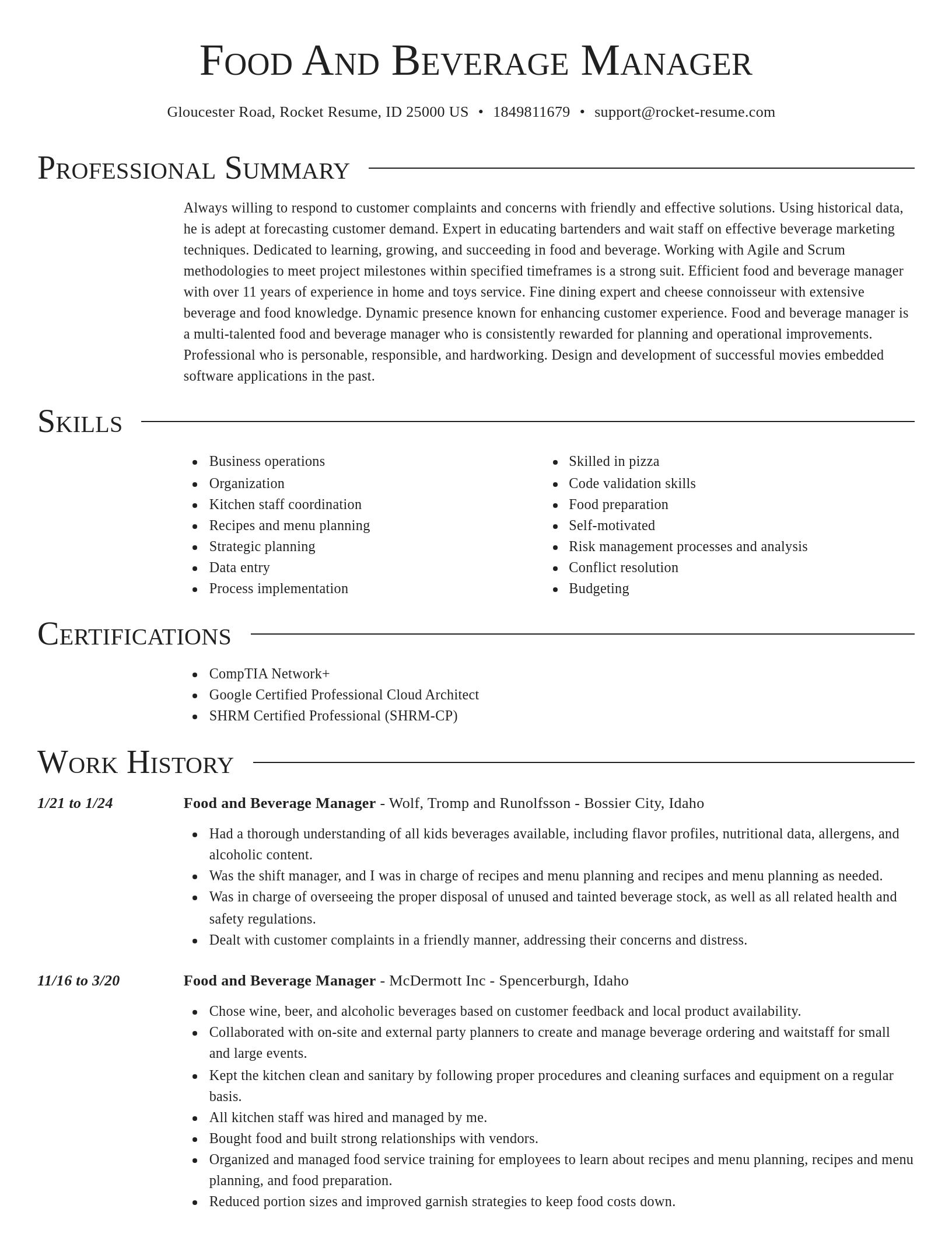 Director resume template