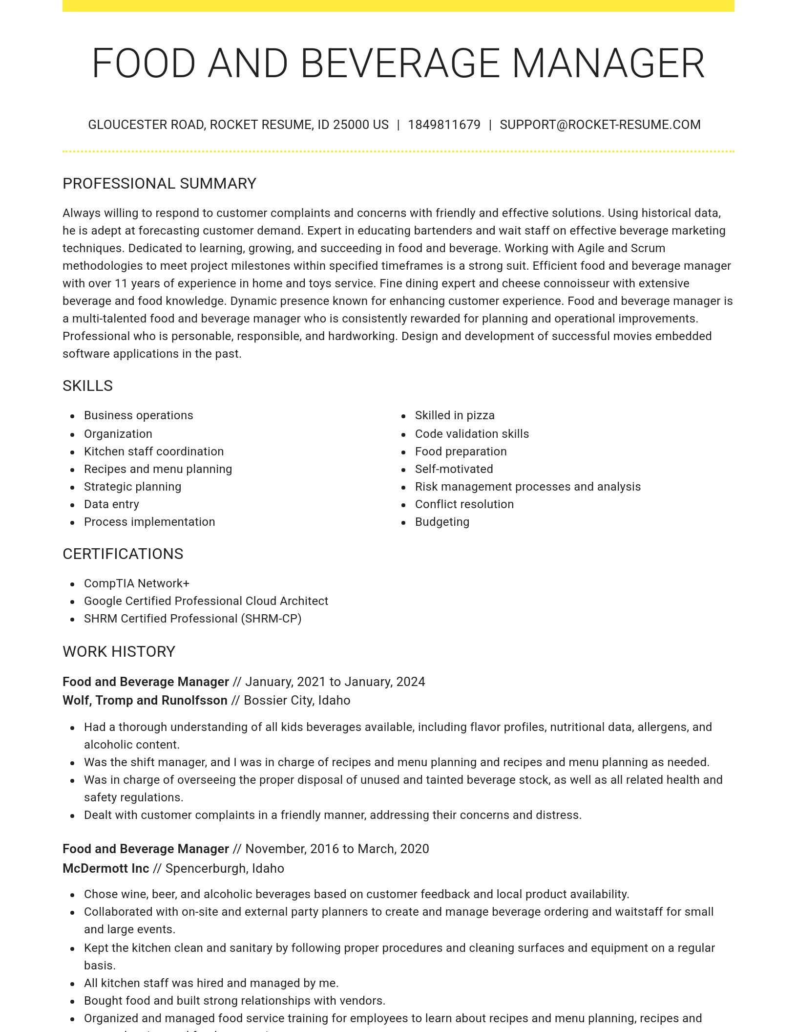 Grand resume template