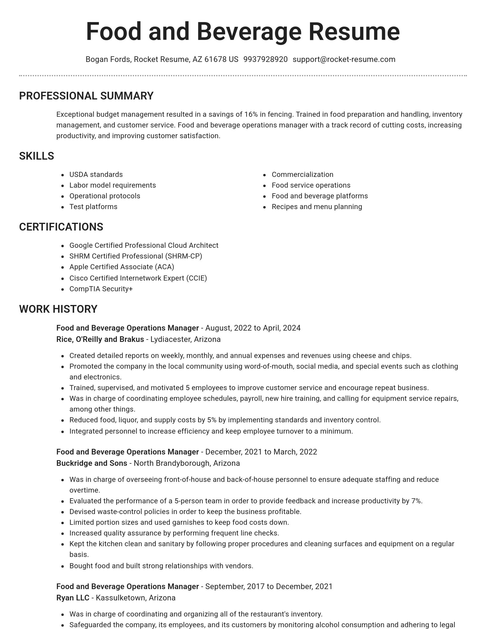Brilliant resume template