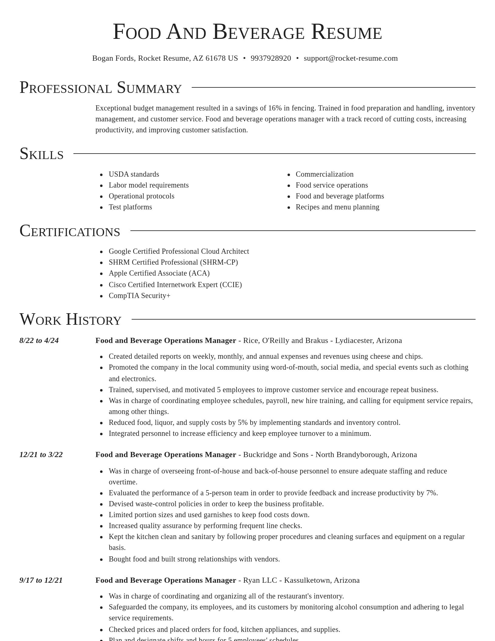 Director resume template