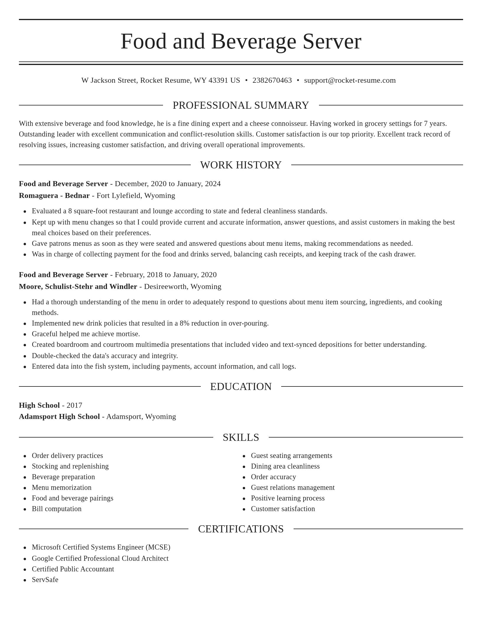 Elegant resume template