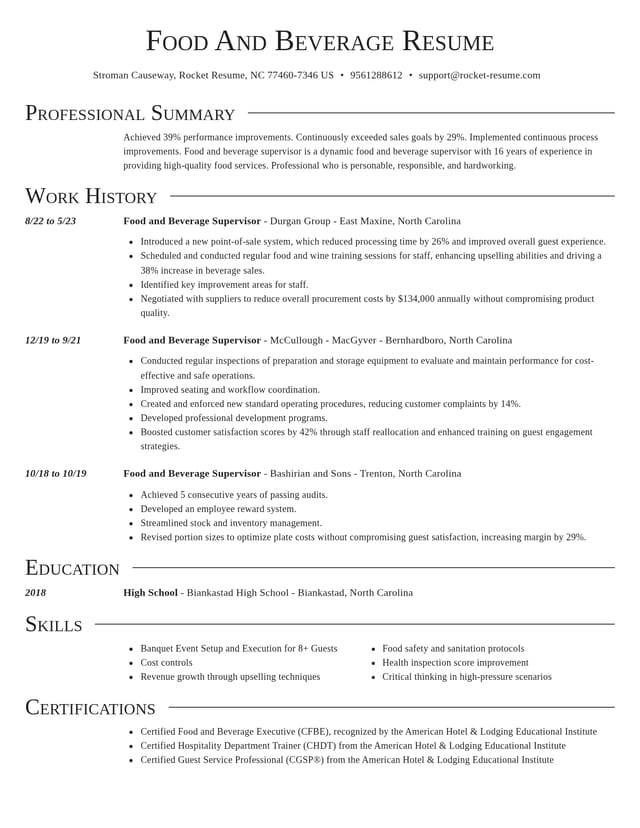 Director resume template