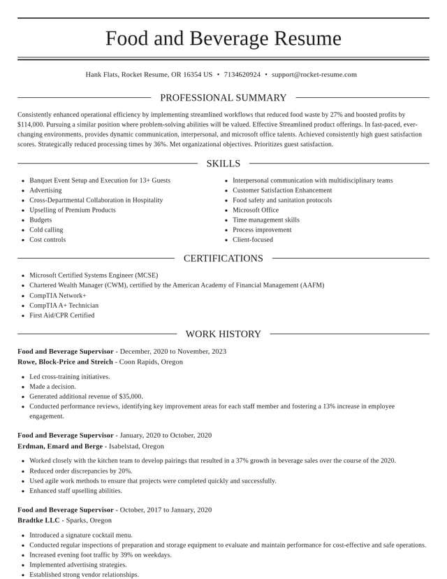 Elegant resume template