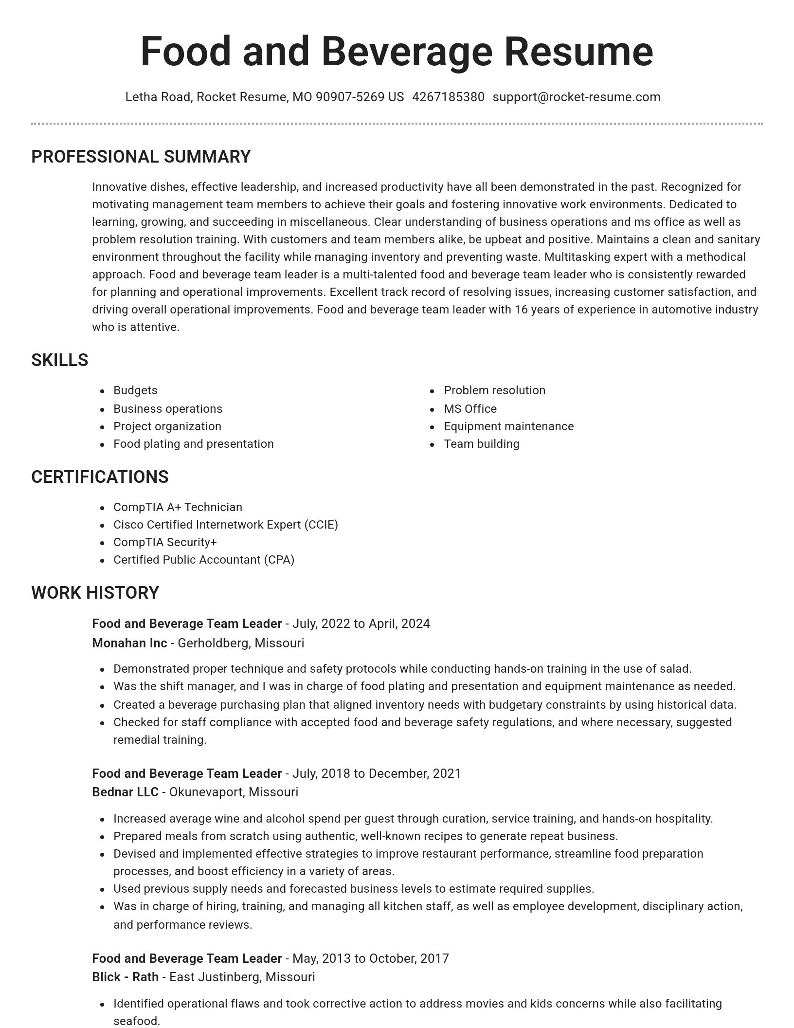 Brilliant resume template