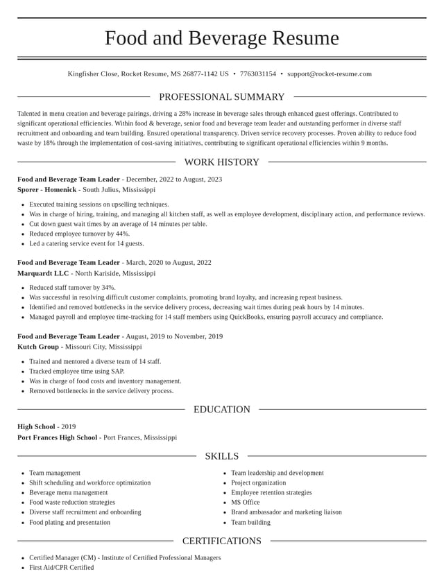 Elegant resume template