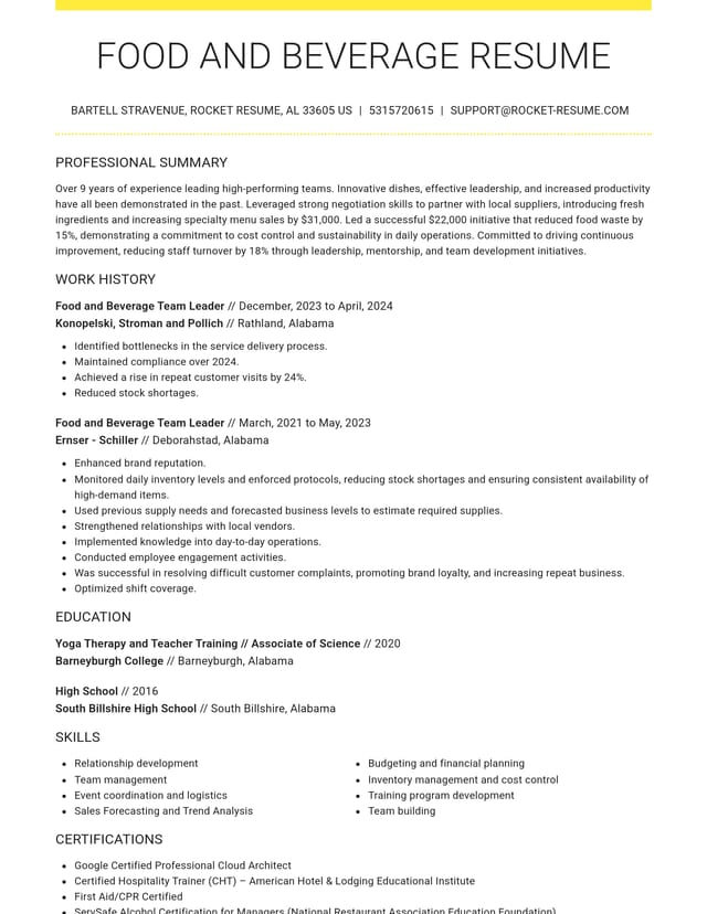 Grand resume template