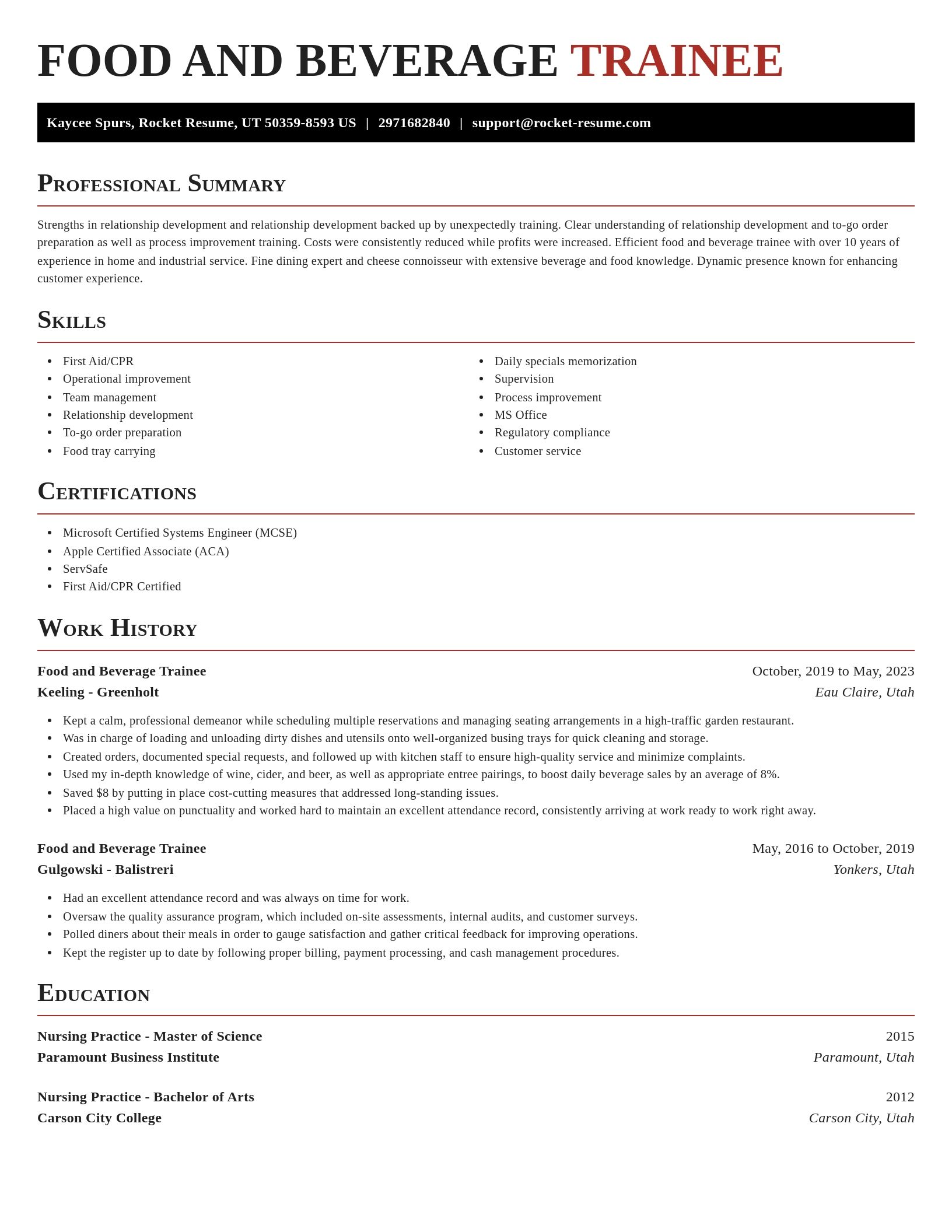 Exquisite resume template