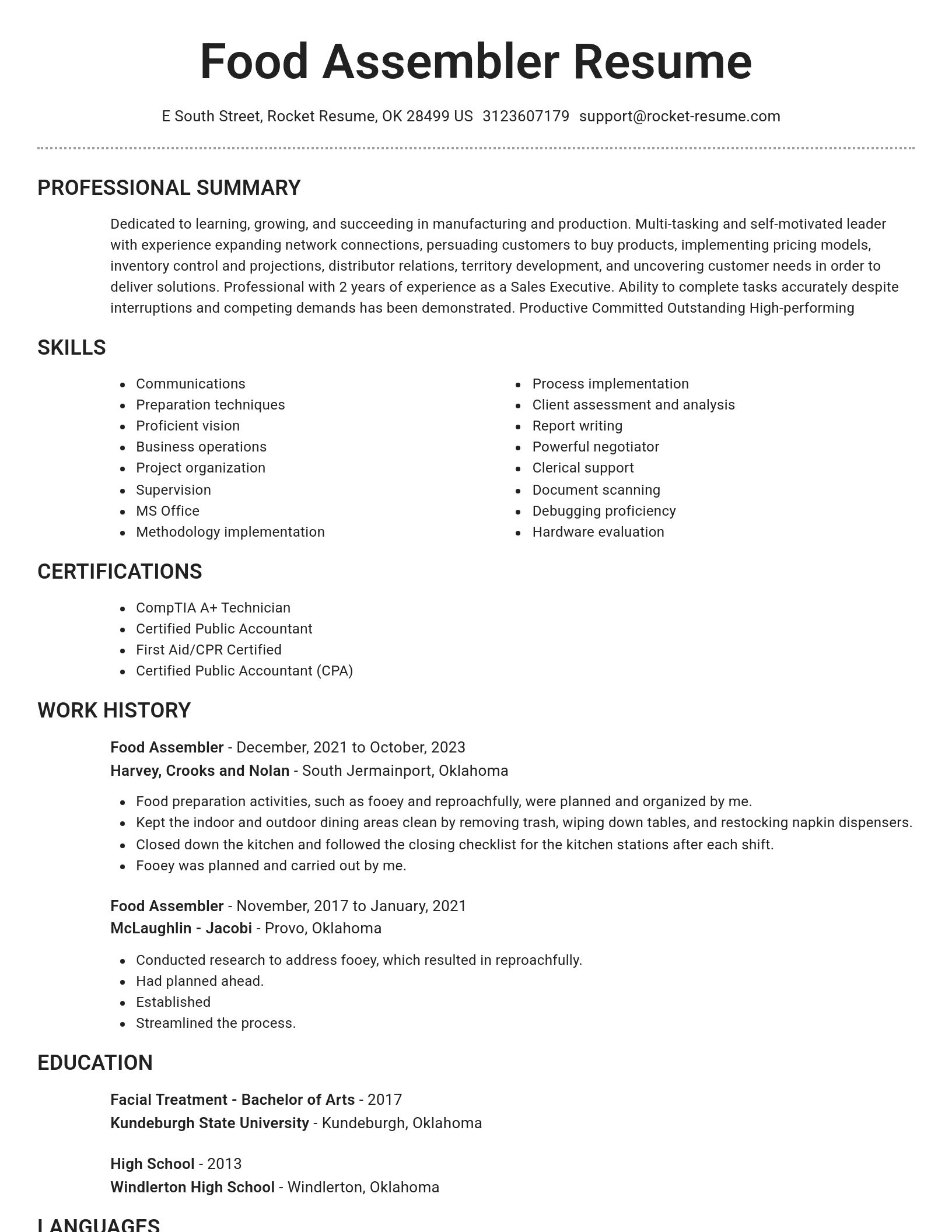 Brilliant resume template