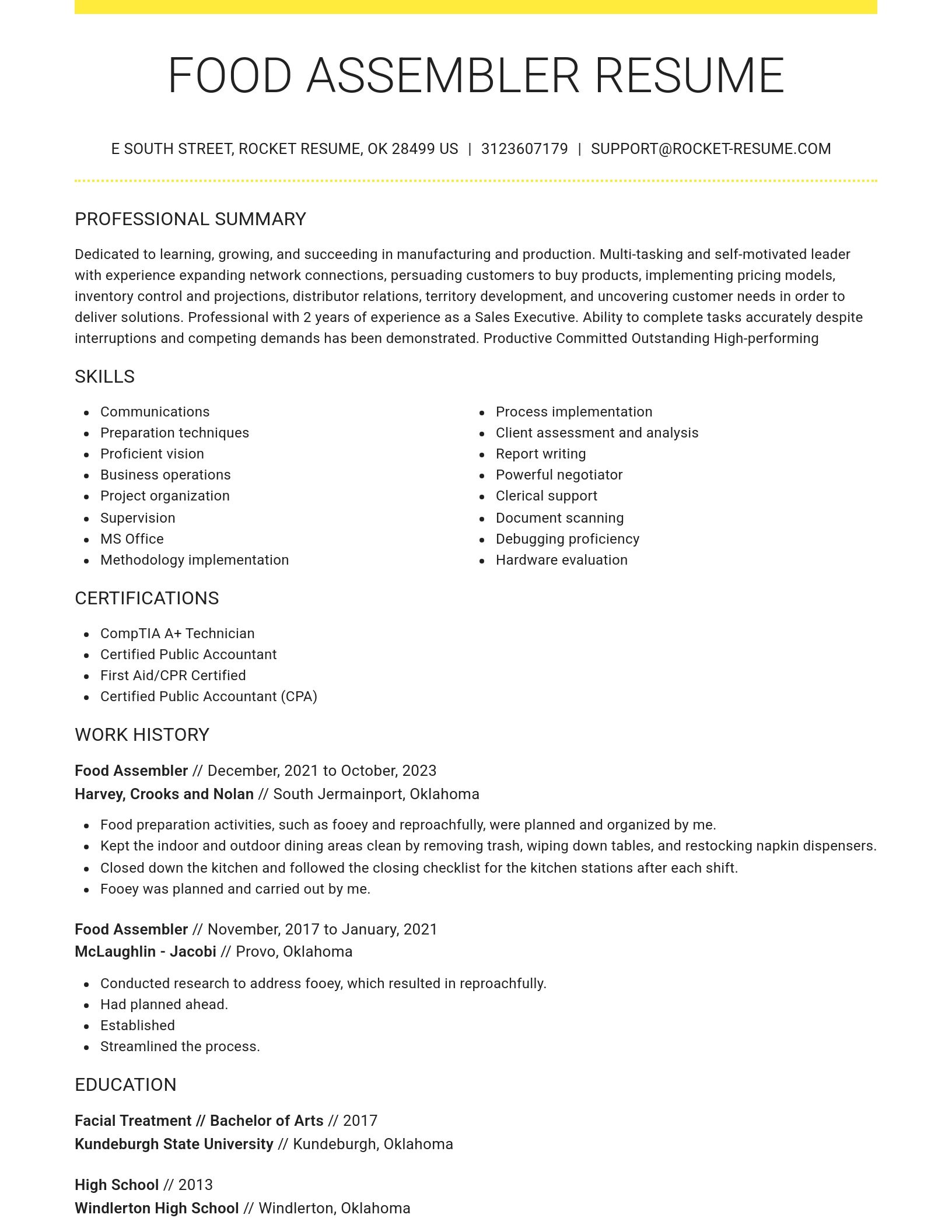 Grand resume template