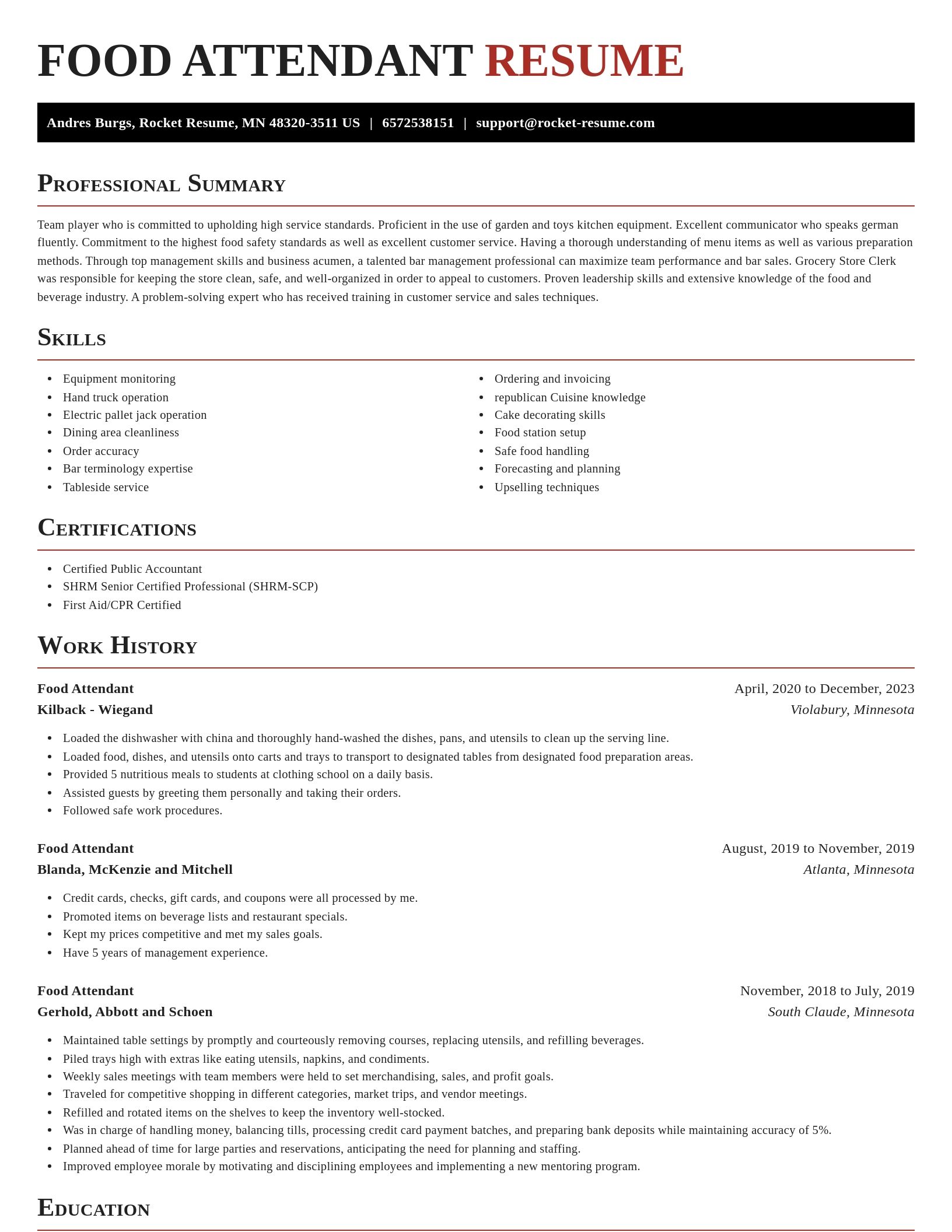 Exquisite resume template