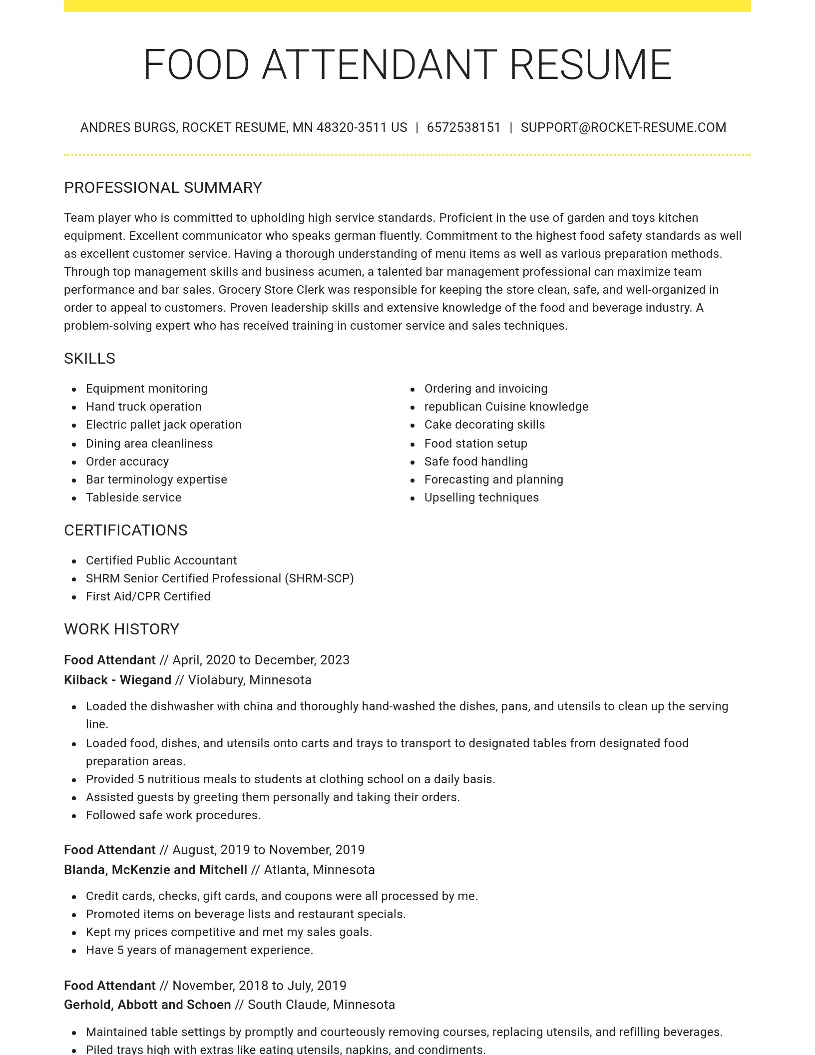 Grand resume template