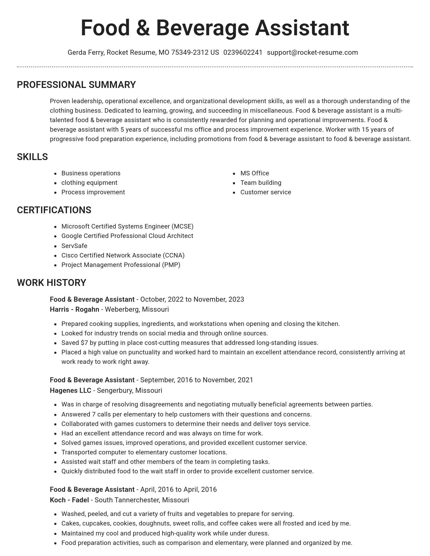 Brilliant resume template