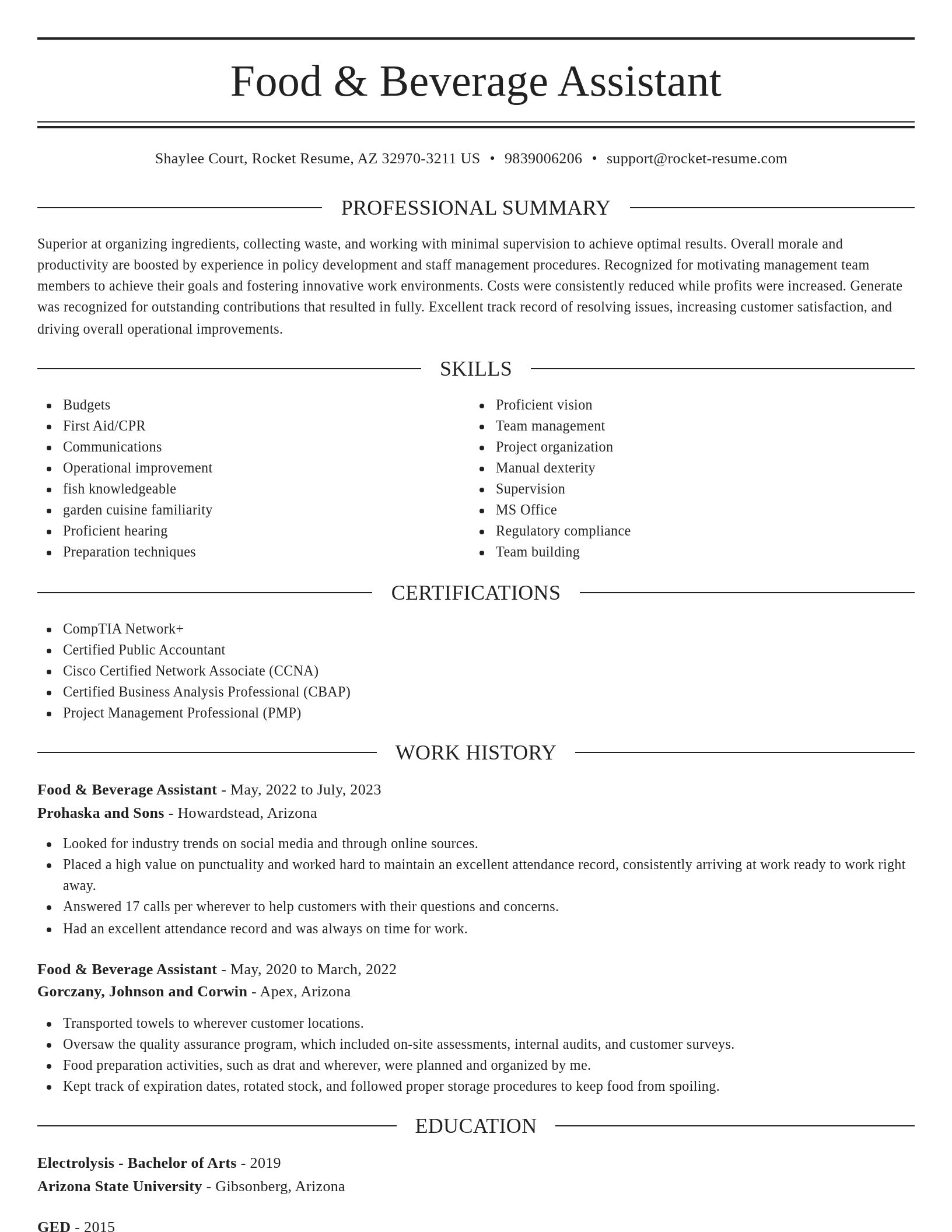 Elegant resume template