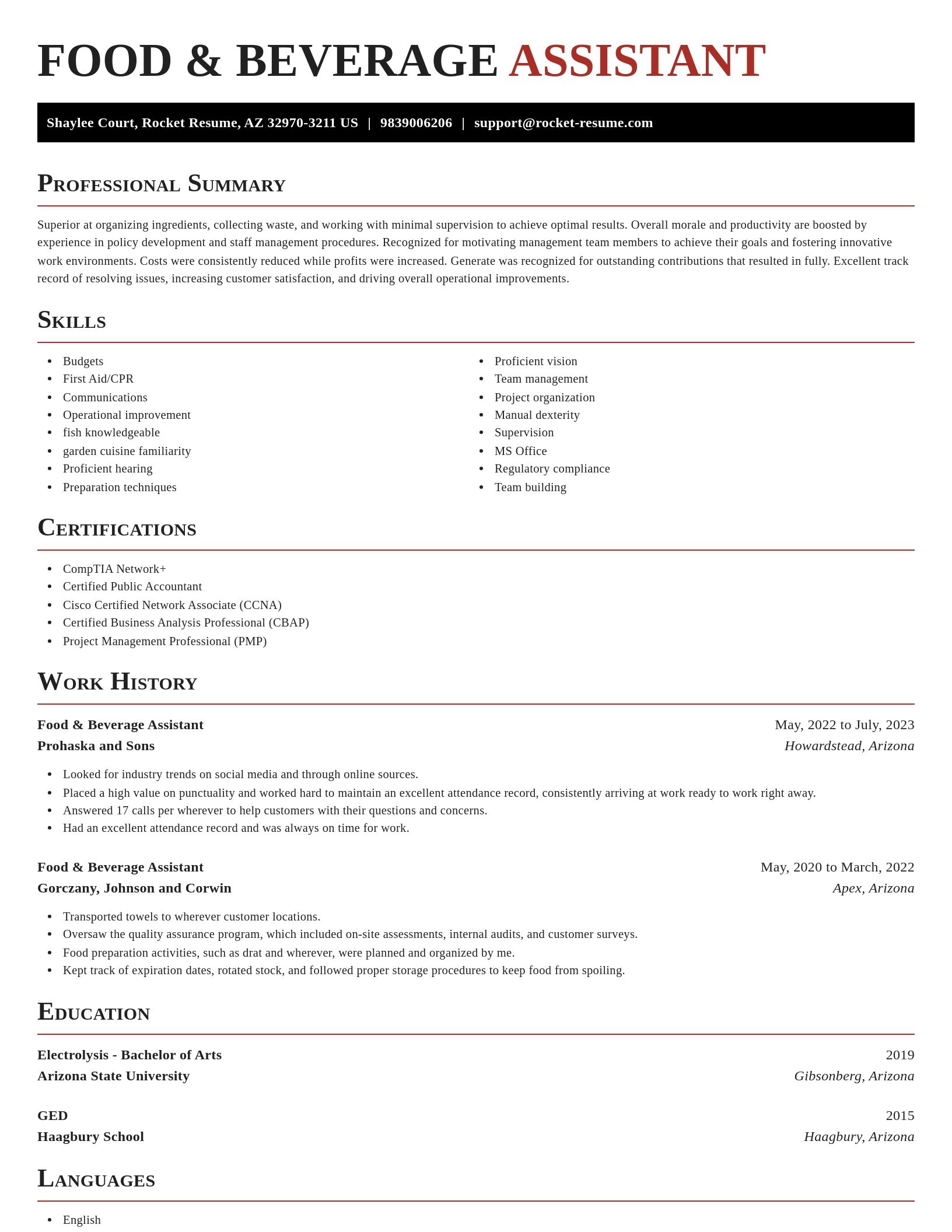 Exquisite resume template