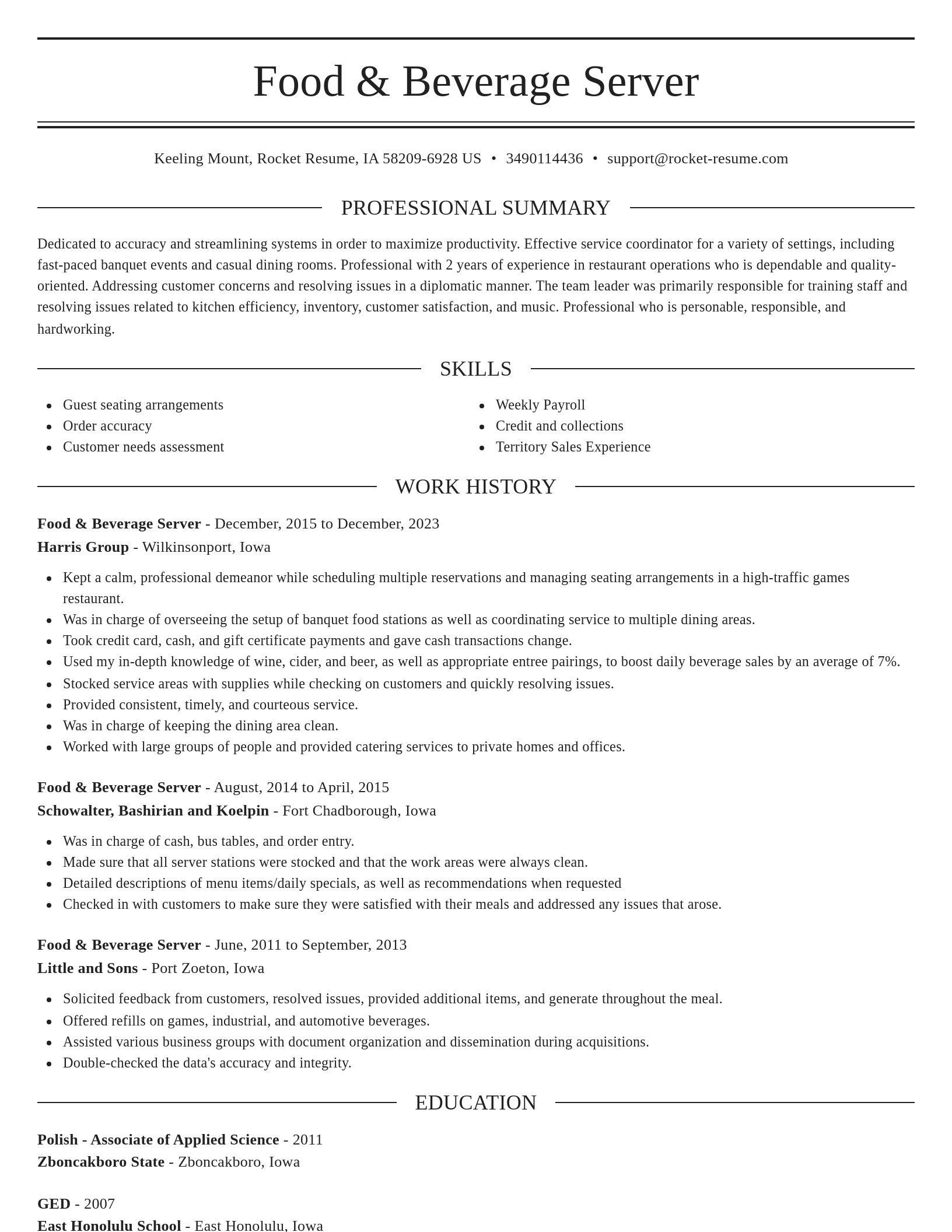 Elegant resume template
