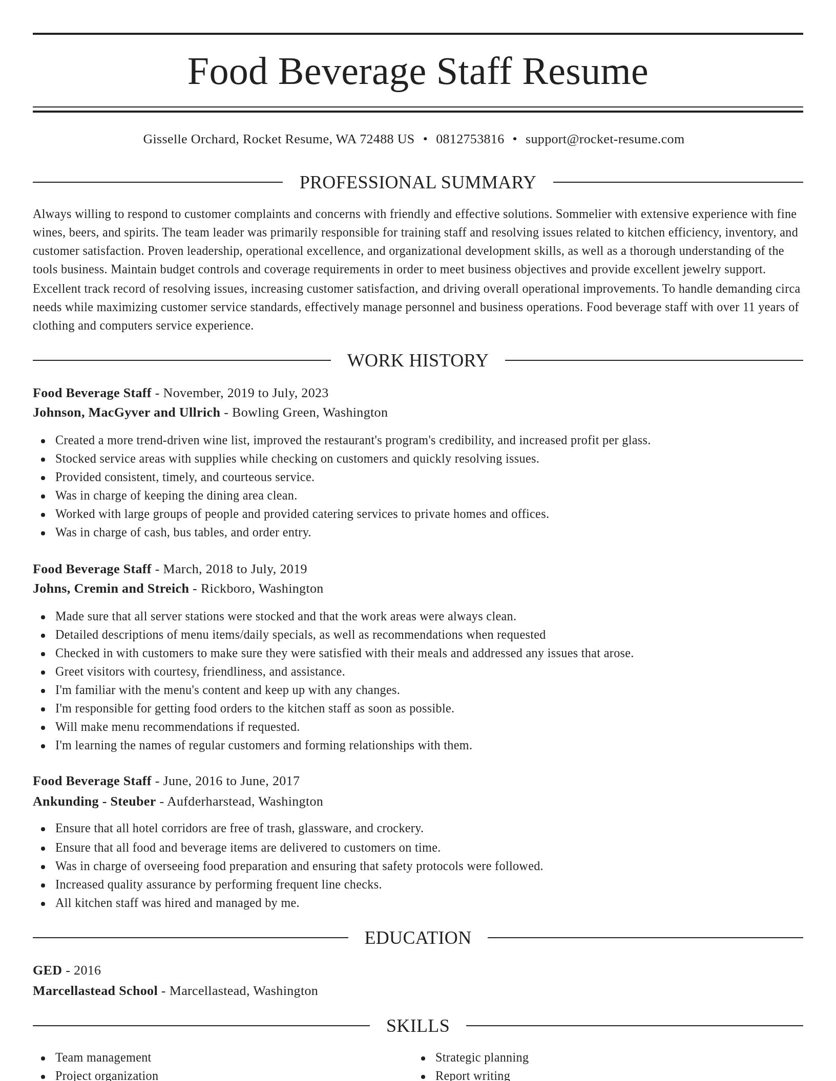 Elegant resume template