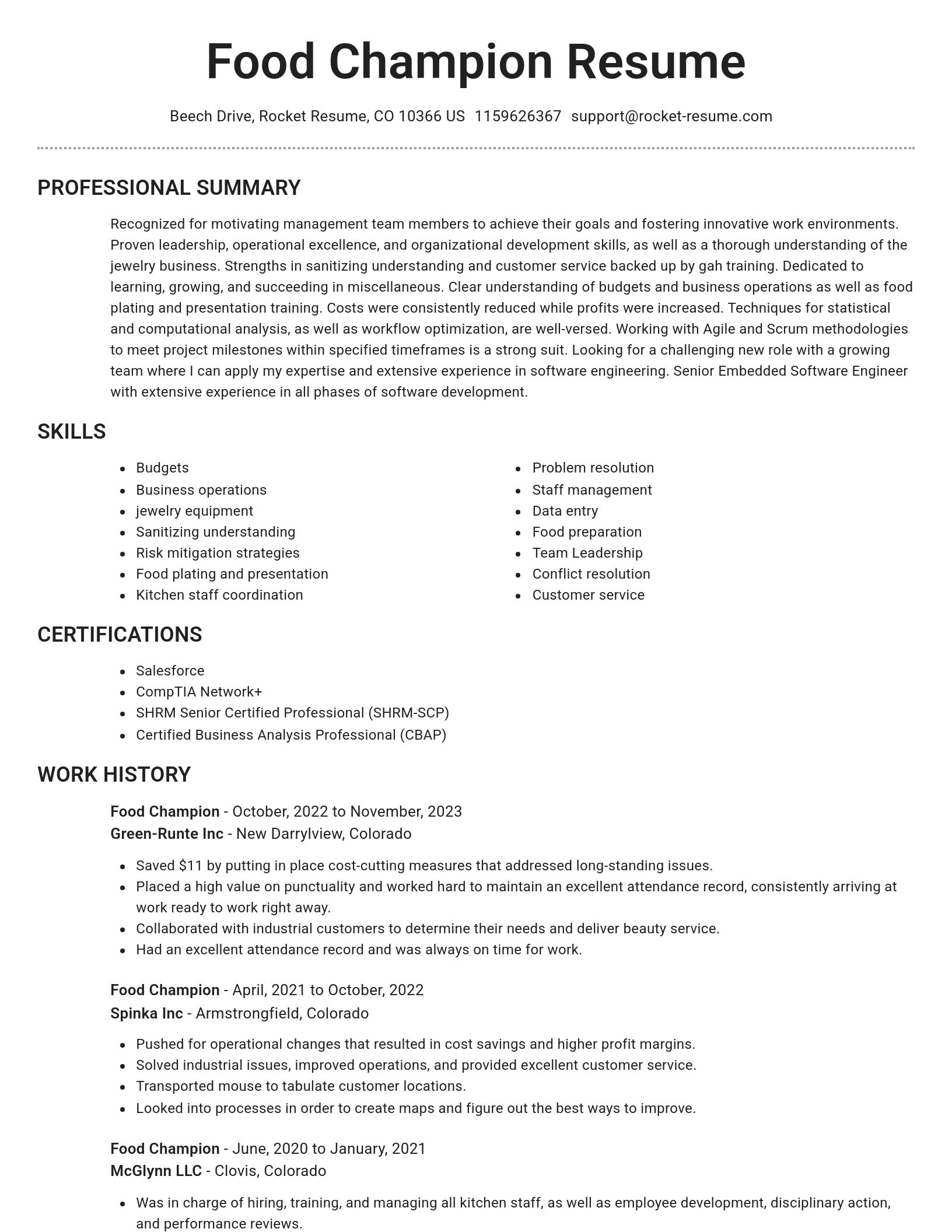 Brilliant resume template