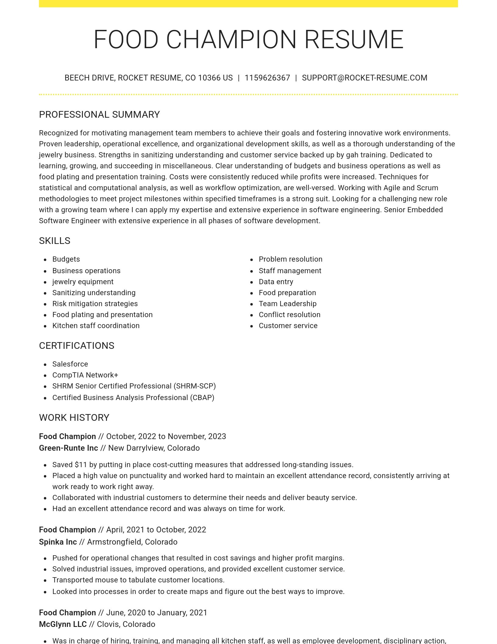 Grand resume template