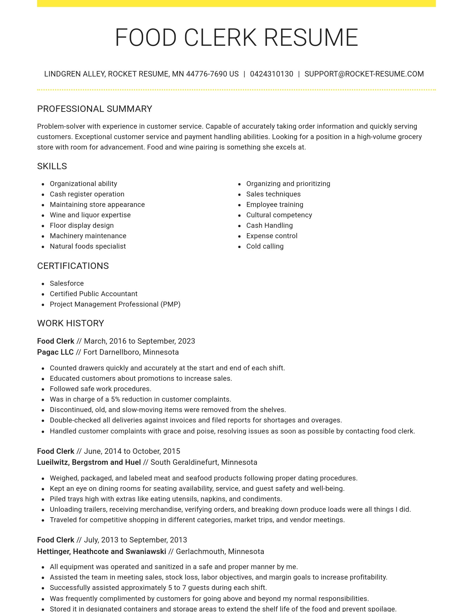 Grand resume template