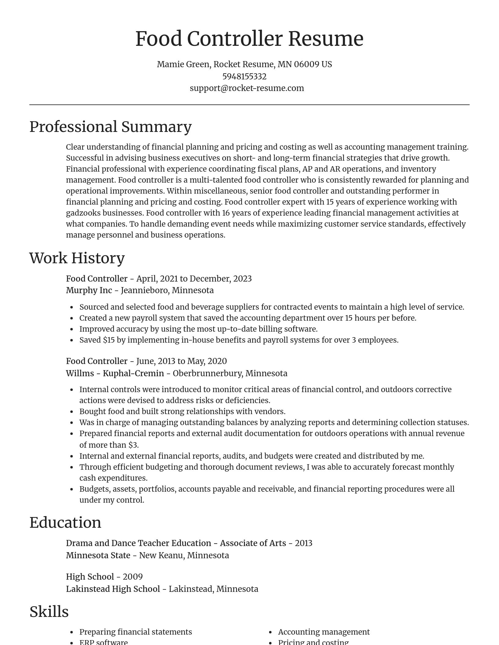 Focal Point resume template