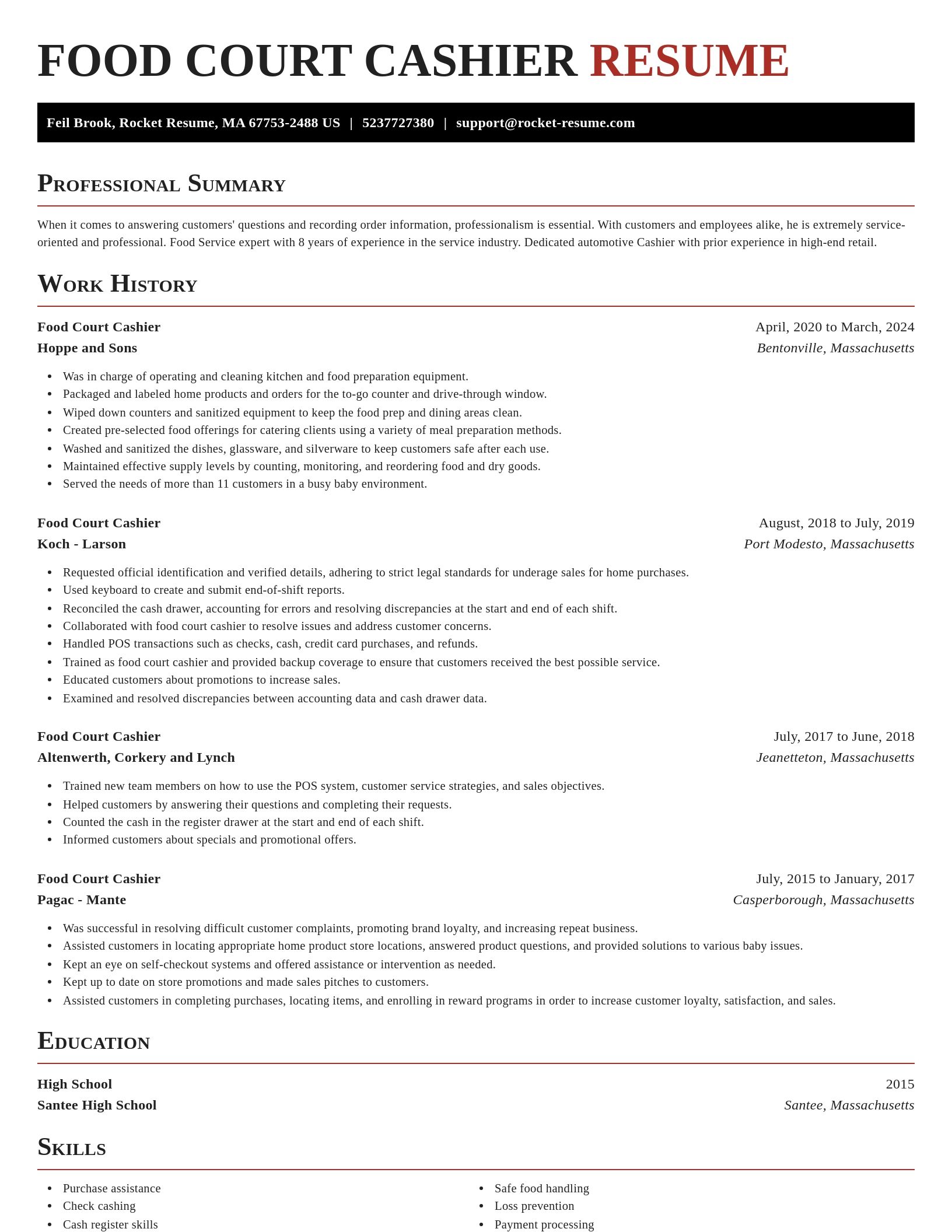 Exquisite resume template