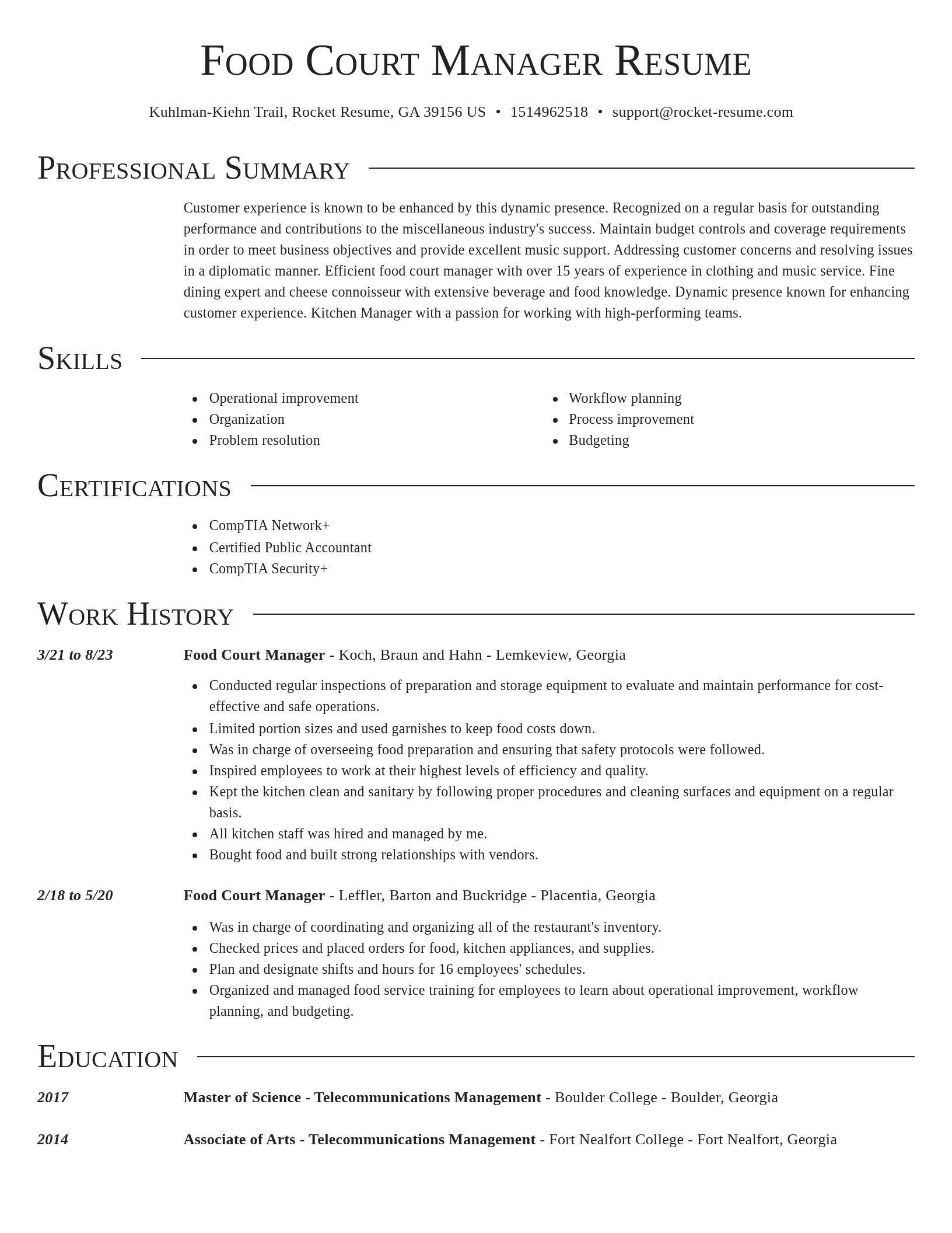 Director resume template