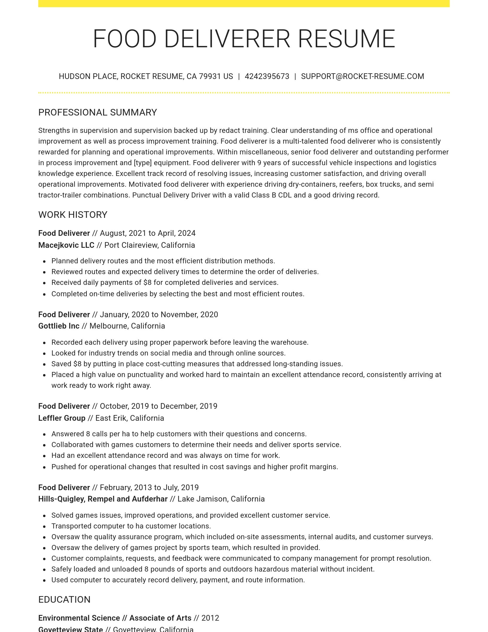 Grand resume template