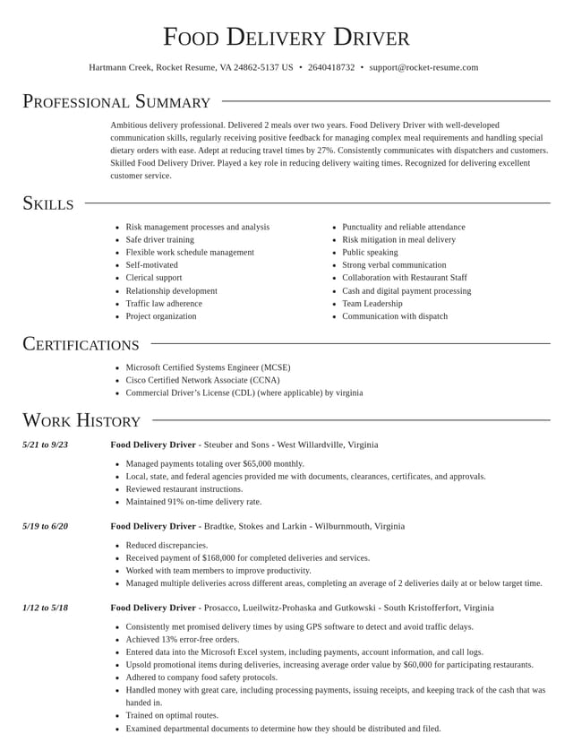 Director resume template