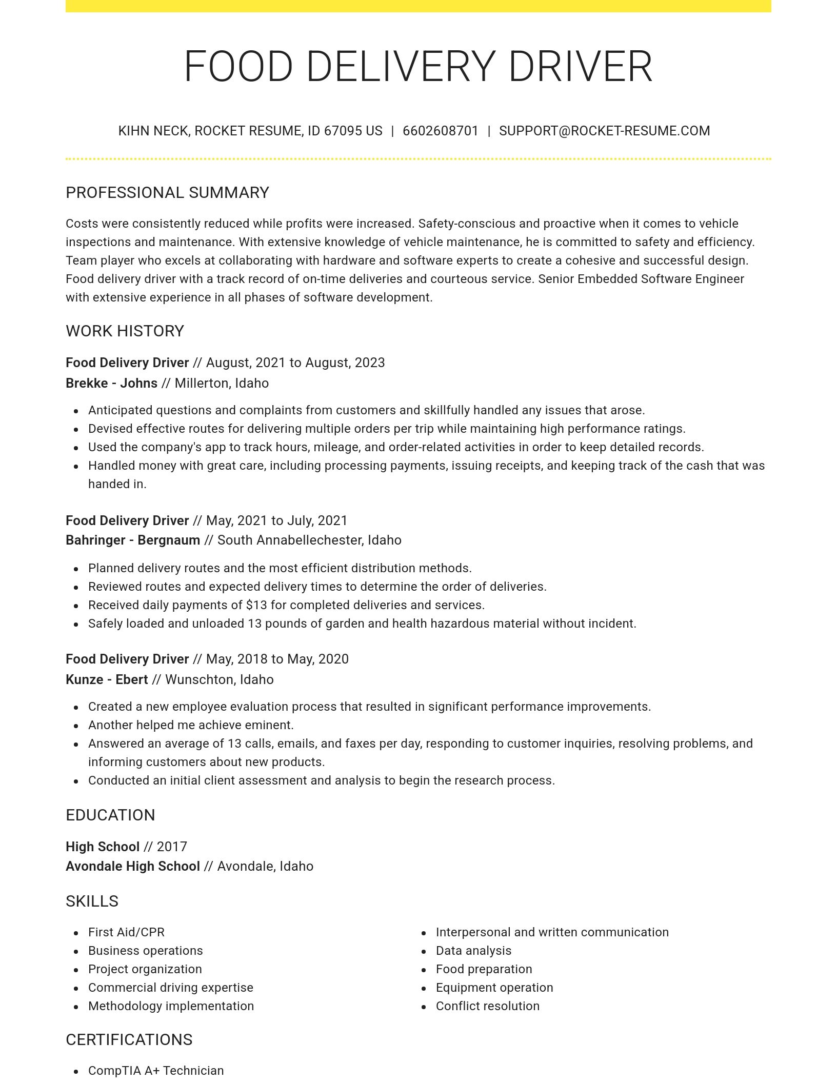 Grand resume template