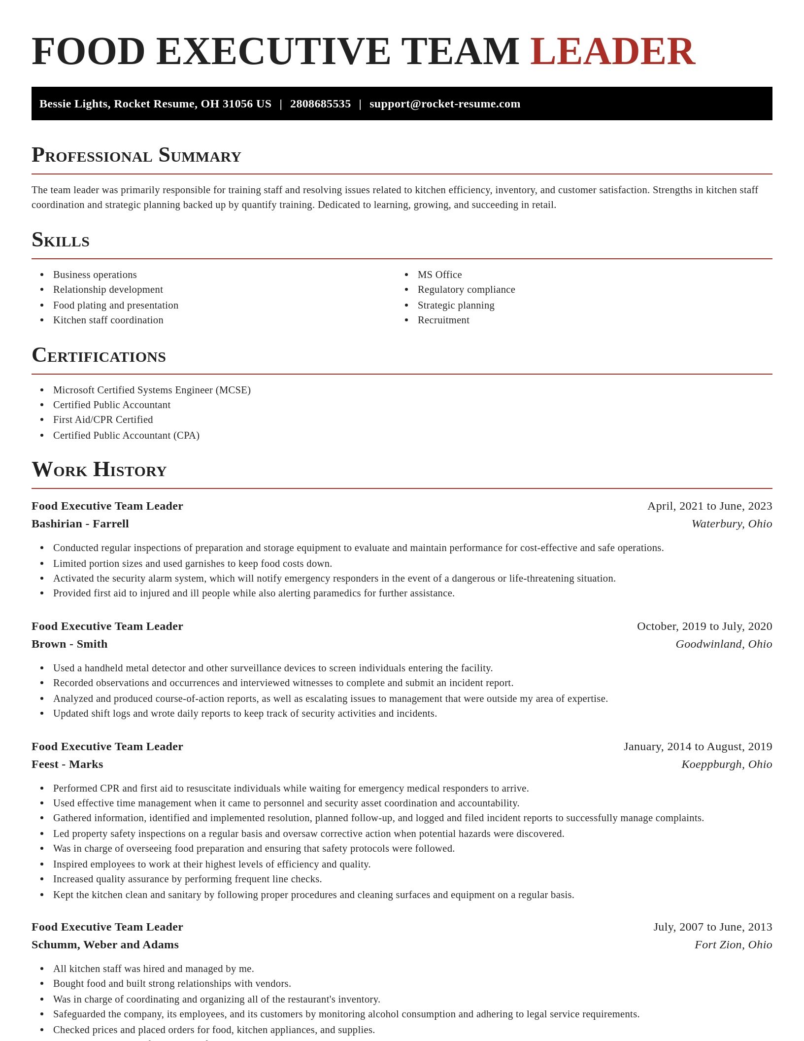 Exquisite resume template