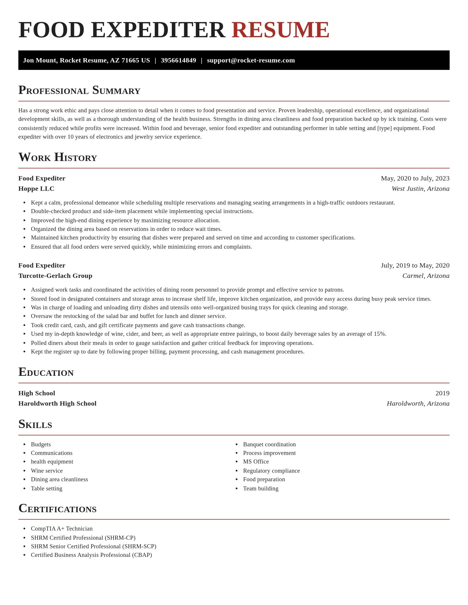 Exquisite resume template
