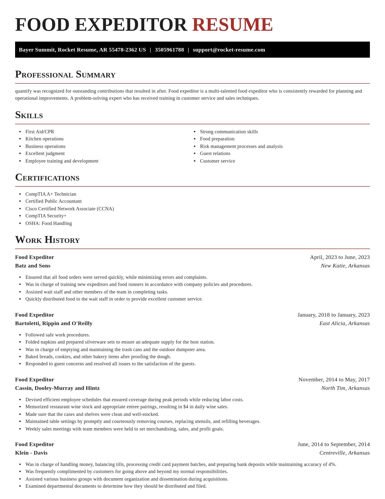 Exquisite resume template
