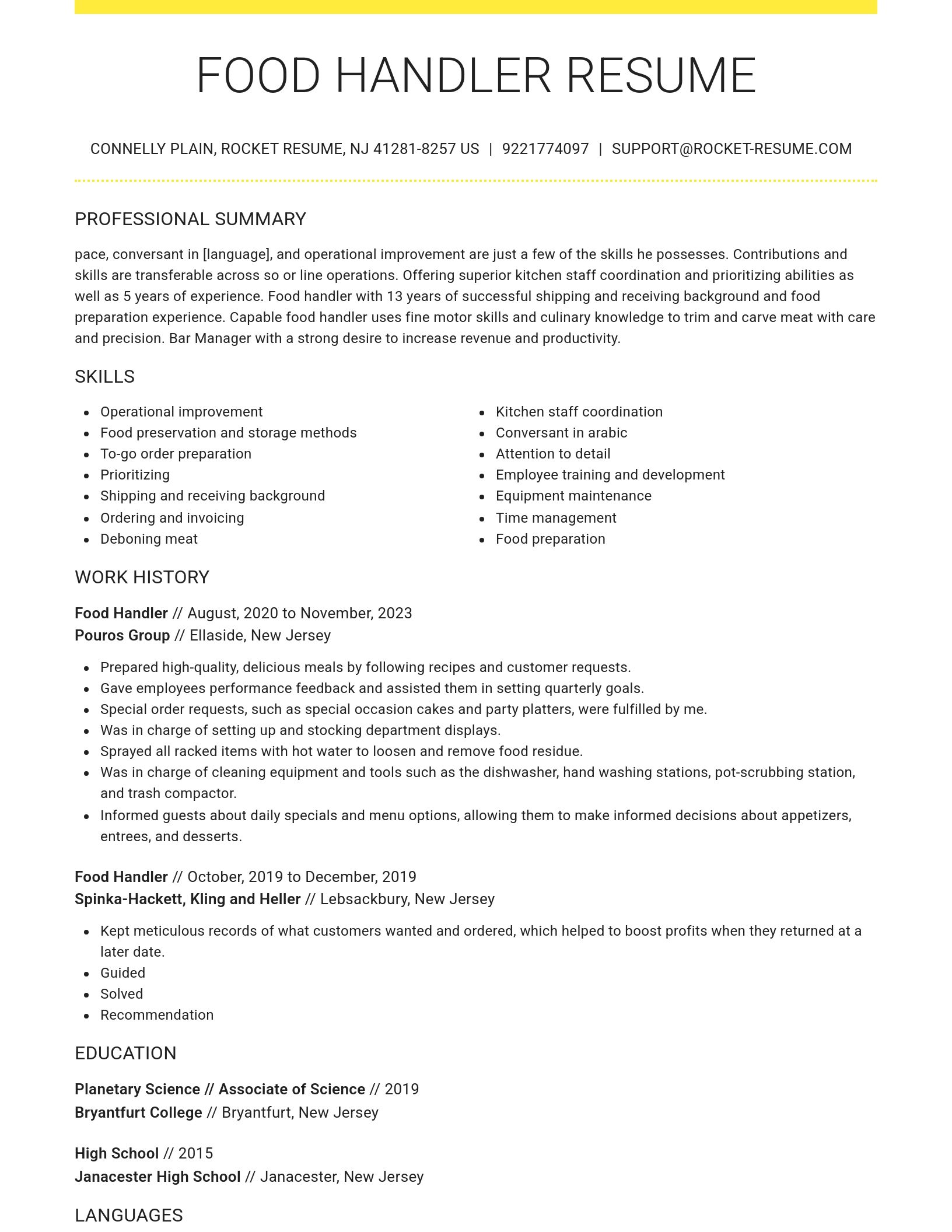 Grand resume template