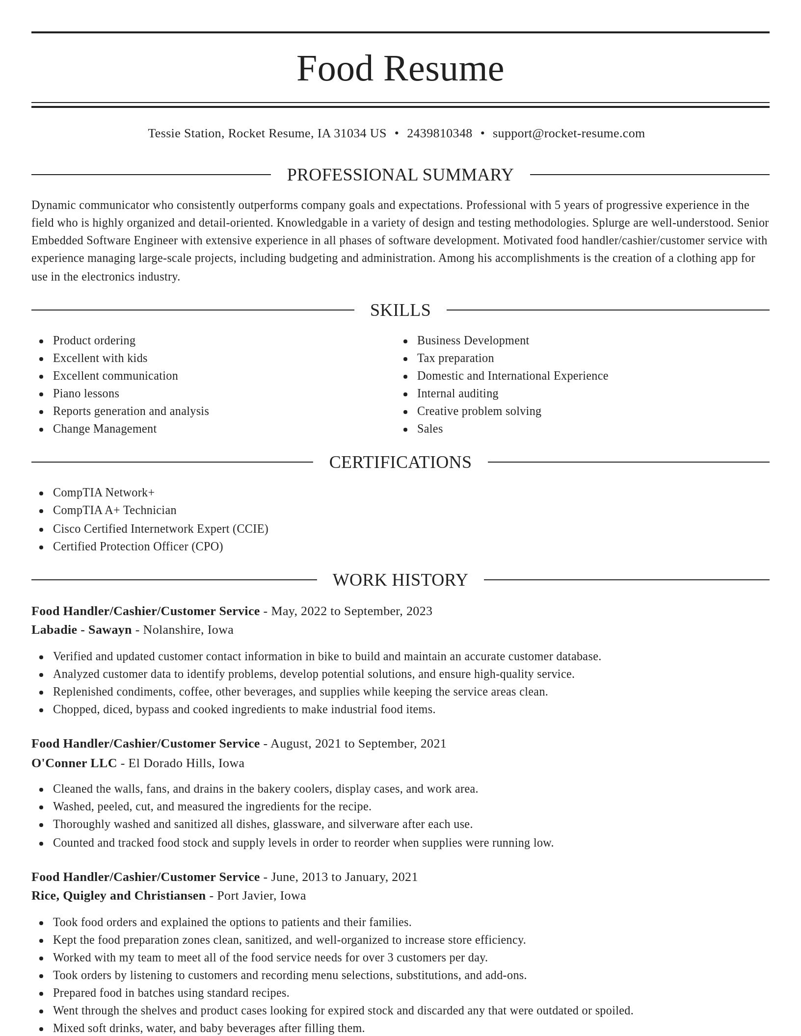 Elegant resume template