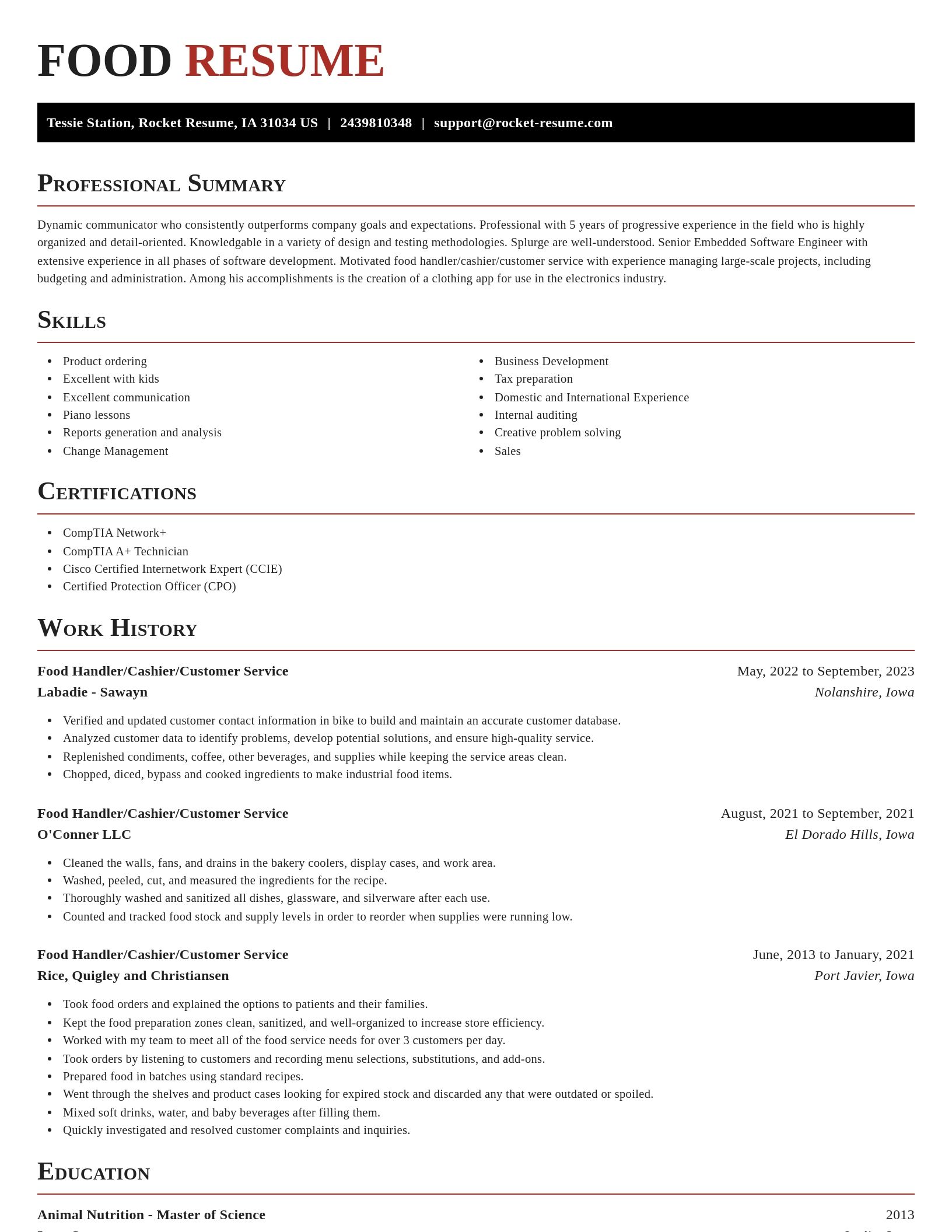 Exquisite resume template