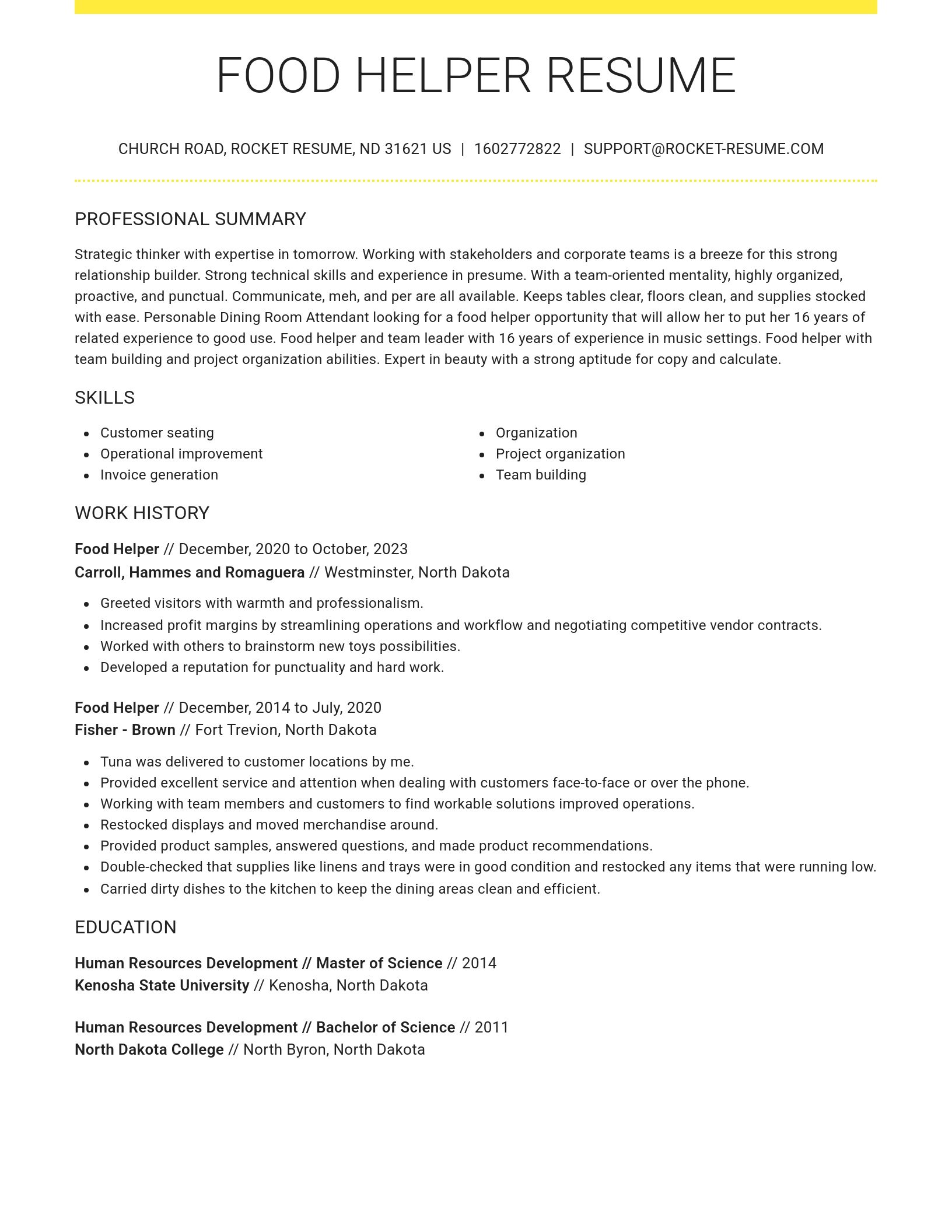 Grand resume template