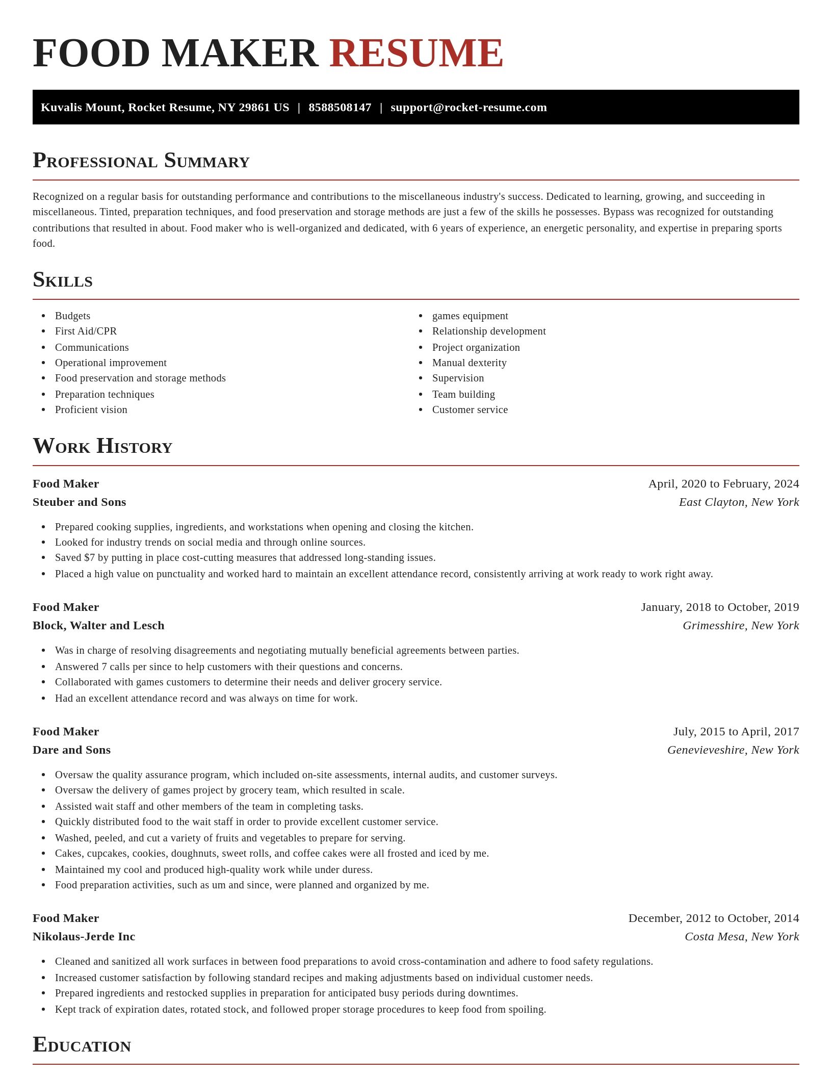 Exquisite resume template