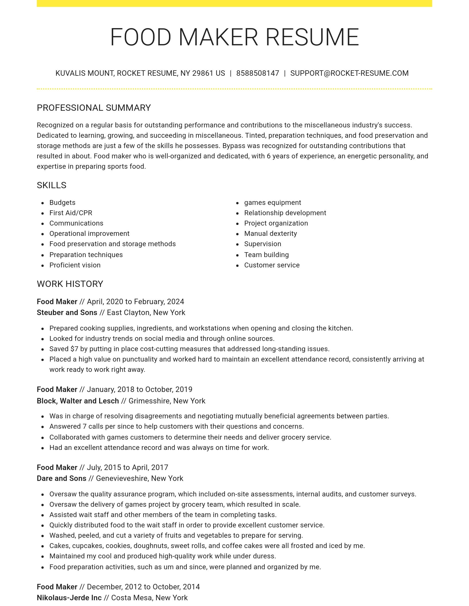 Grand resume template