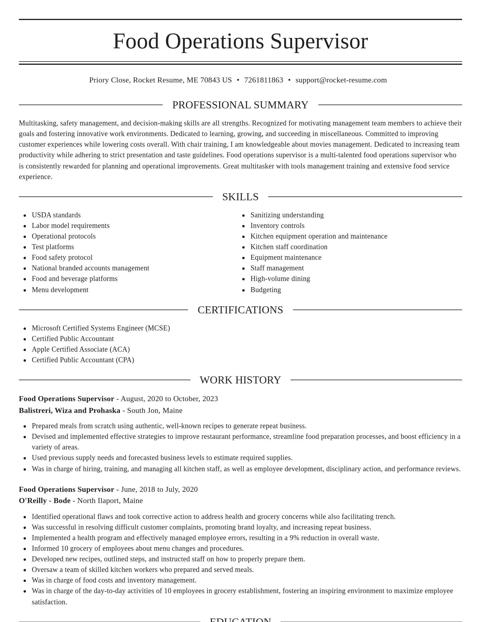Elegant resume template